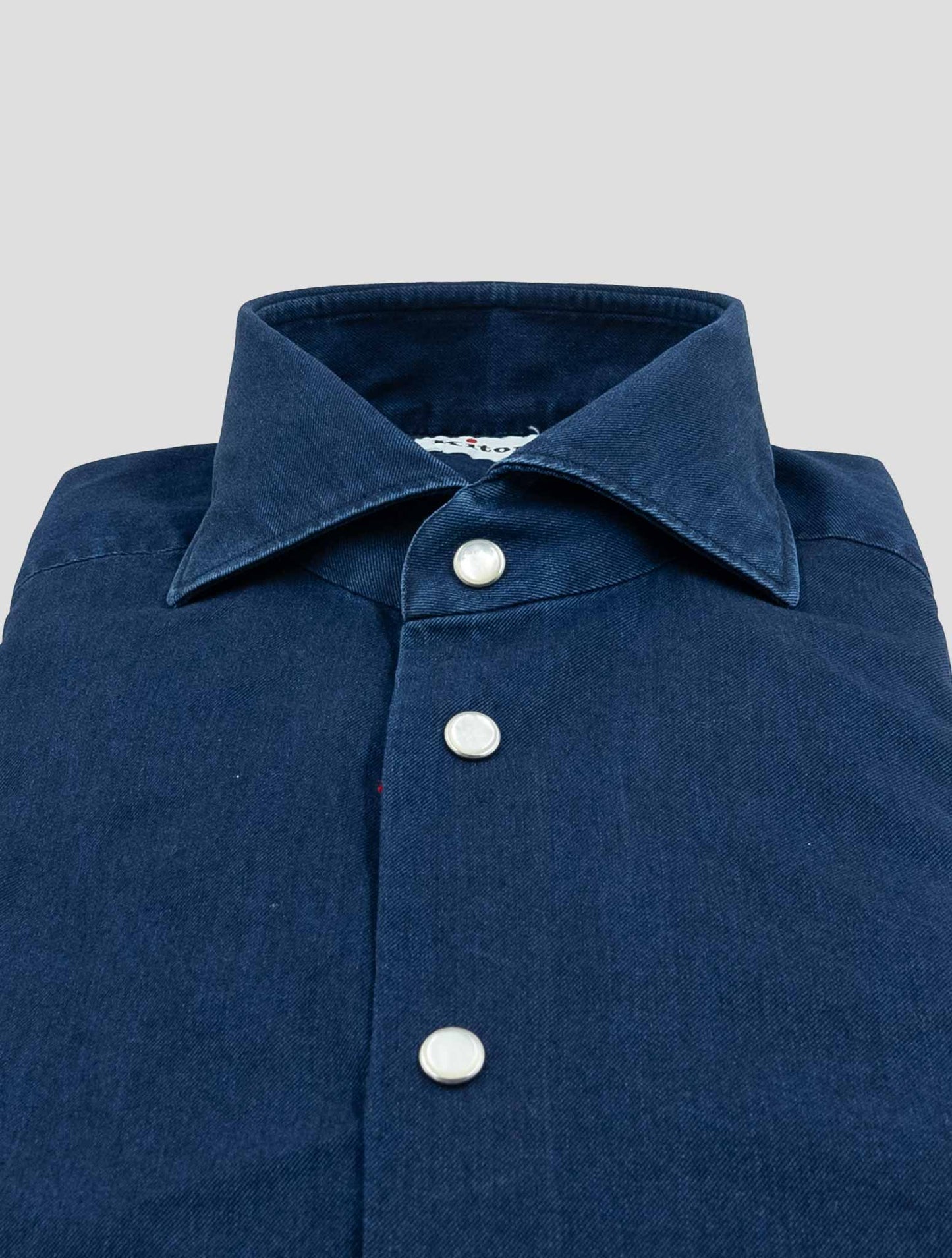 Kiton Denim Cotton Shirt