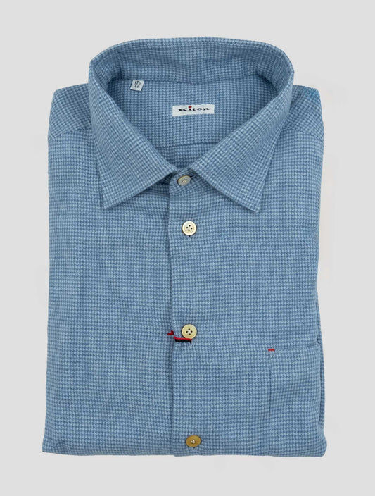 Kiton Light Blue Cotton Shirt