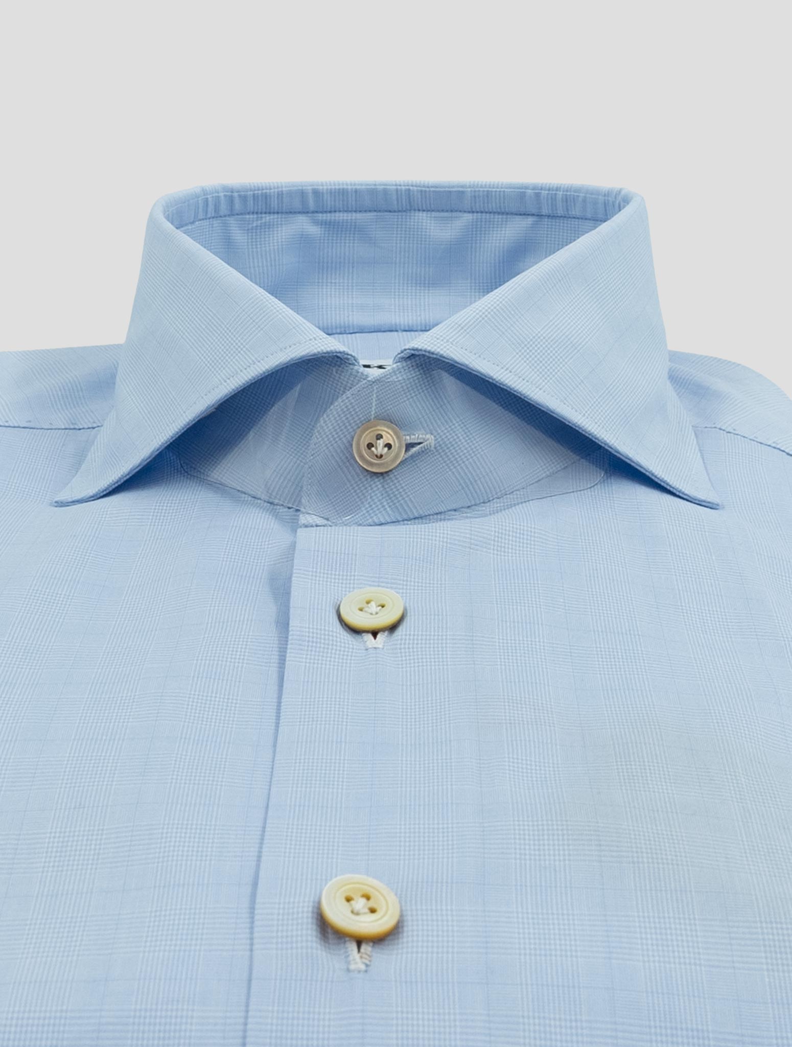 Kiton Light Blue Cotton Shirt