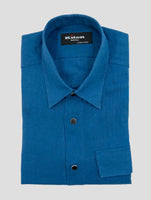 Kiton Blue Linen Buba Shirt