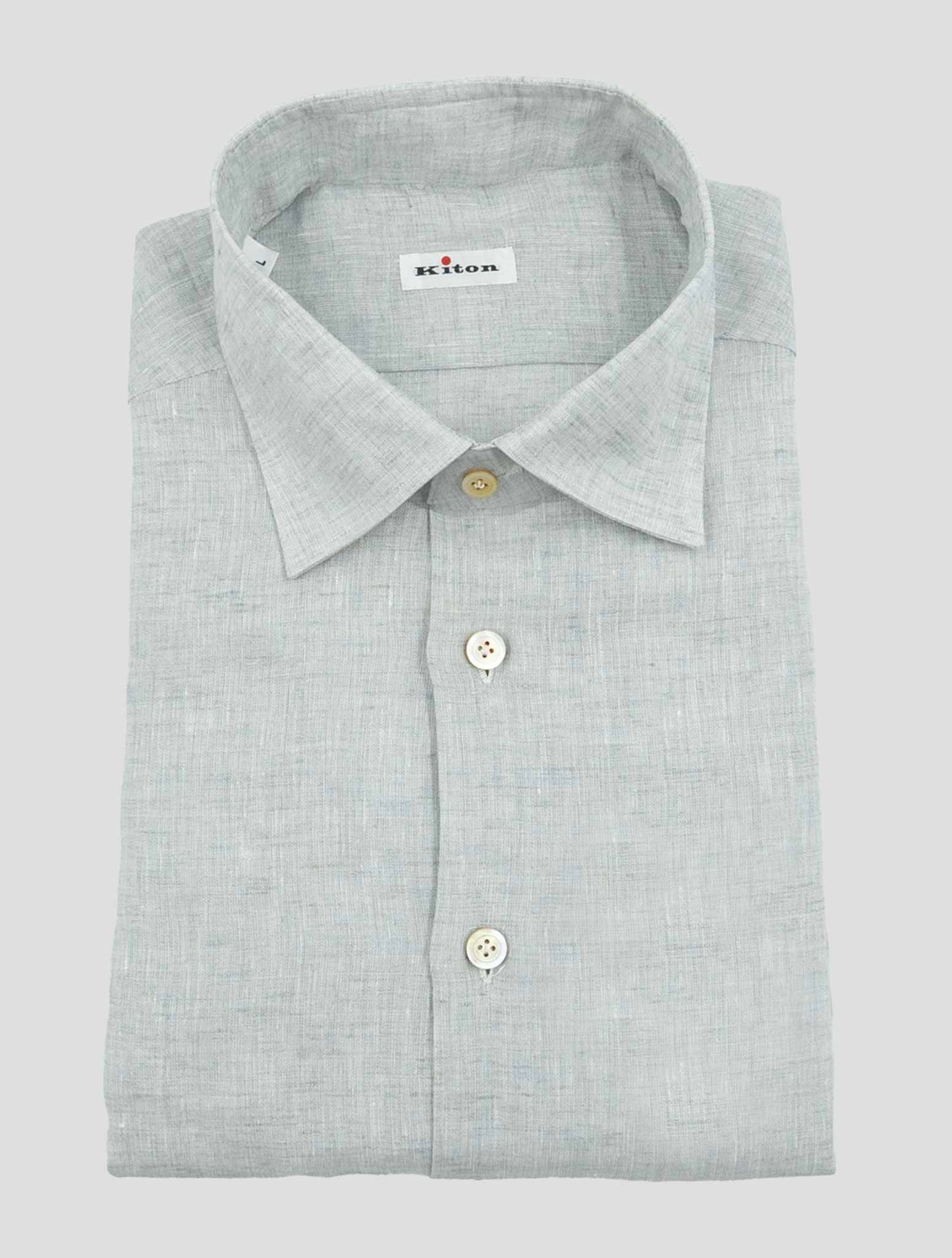 Kiton Light Gray Cotton Shirt