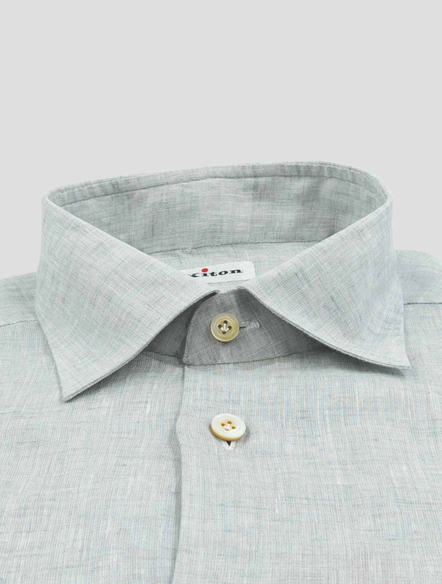 Kiton Light Gray Cotton Shirt