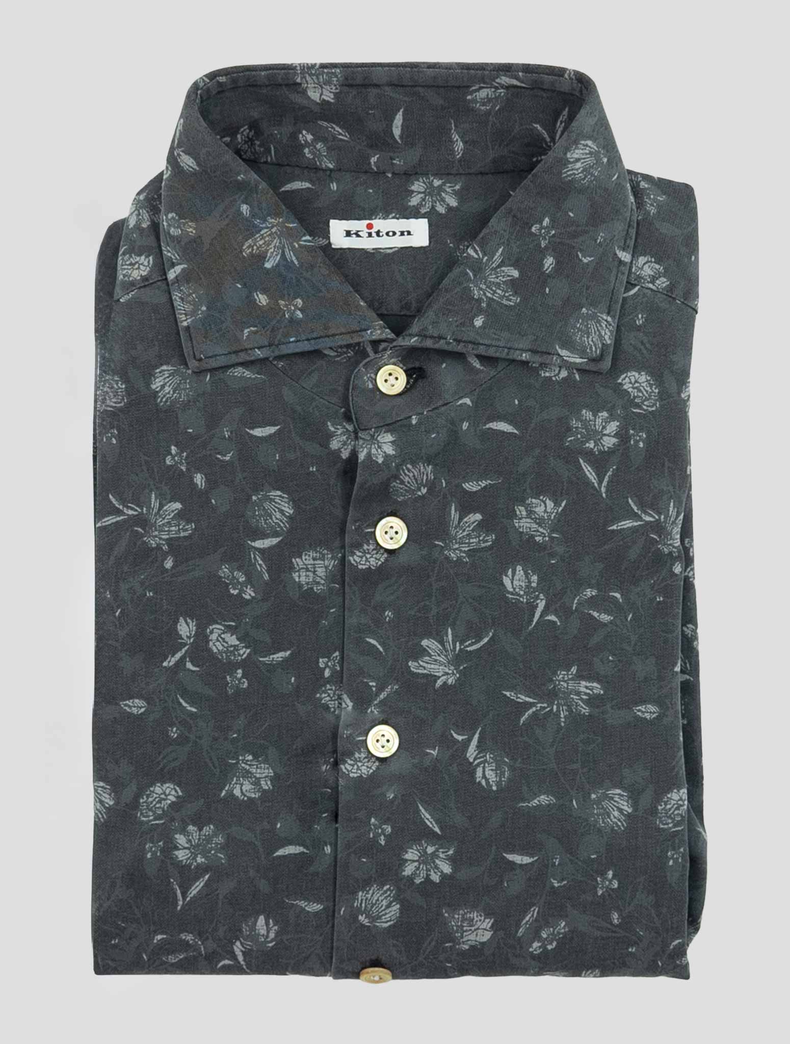 Kiton Gray Cotton Shirt