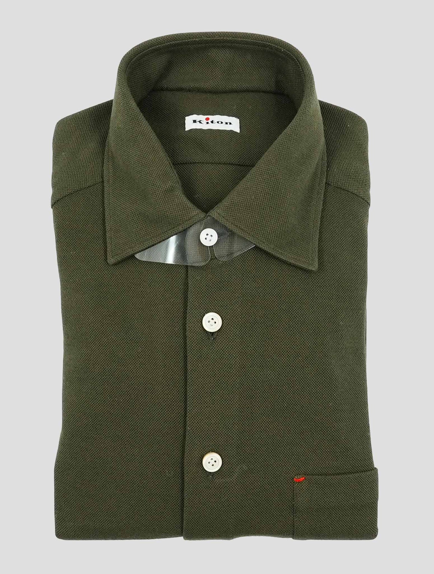 Kiton Green Cotton Shirt