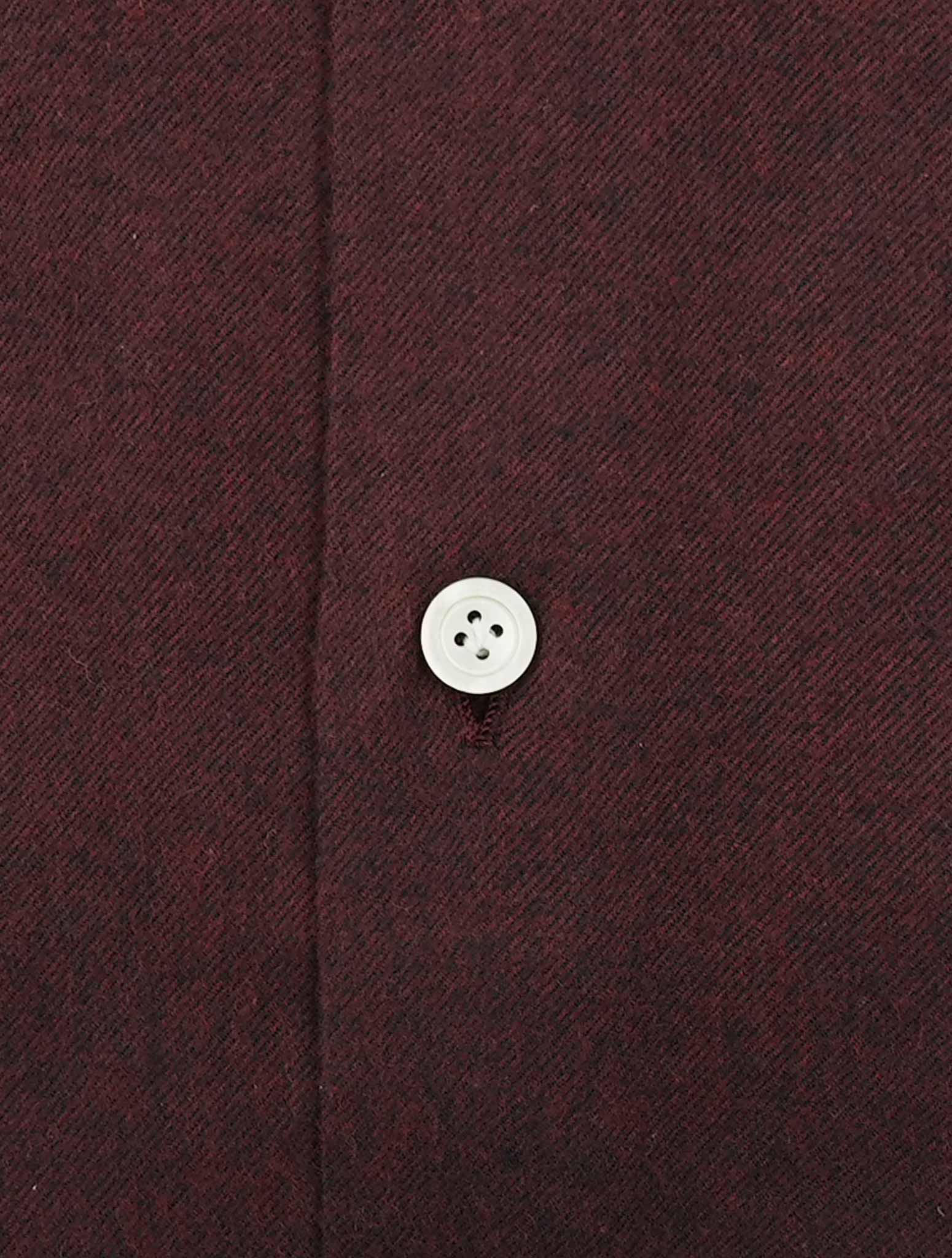 Kiton Burgundy Cotton Shirt