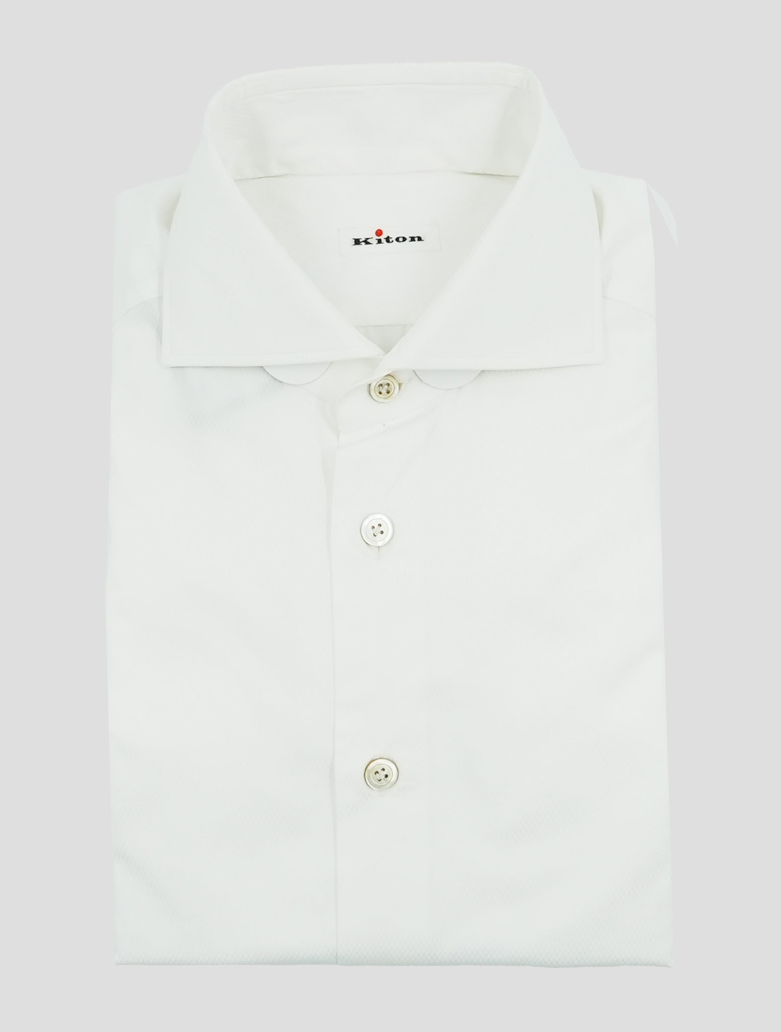 Kiton White Cotton Shirt