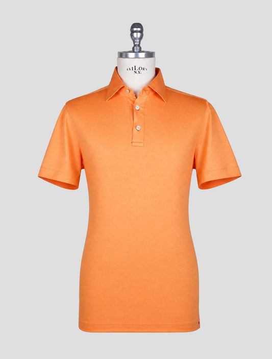 Kiton Orange Cotton Positano Polo