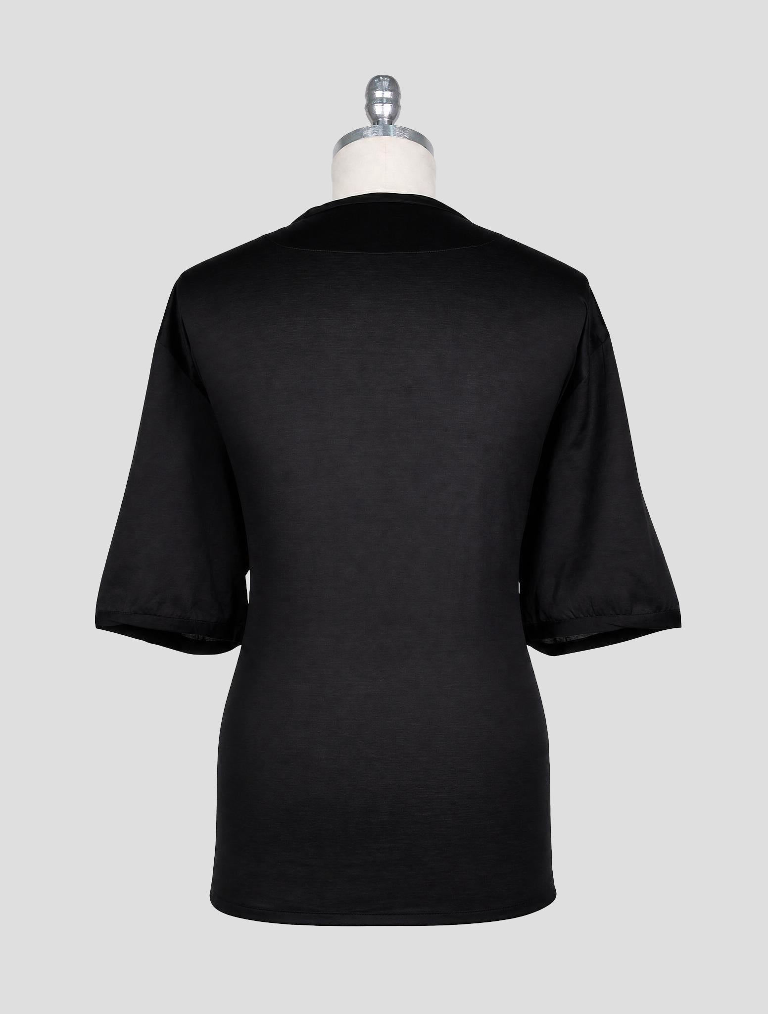 Kiton Black Cotton T-Shirt