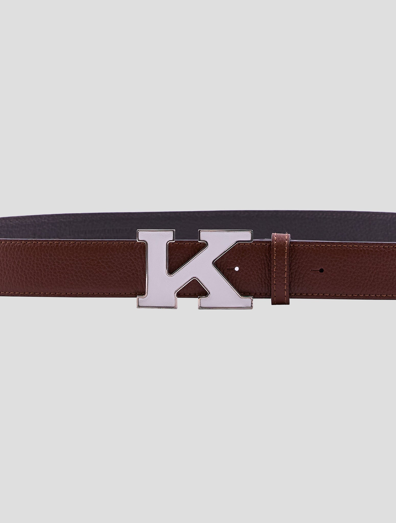 Kiton Brown Leather Suede Belt