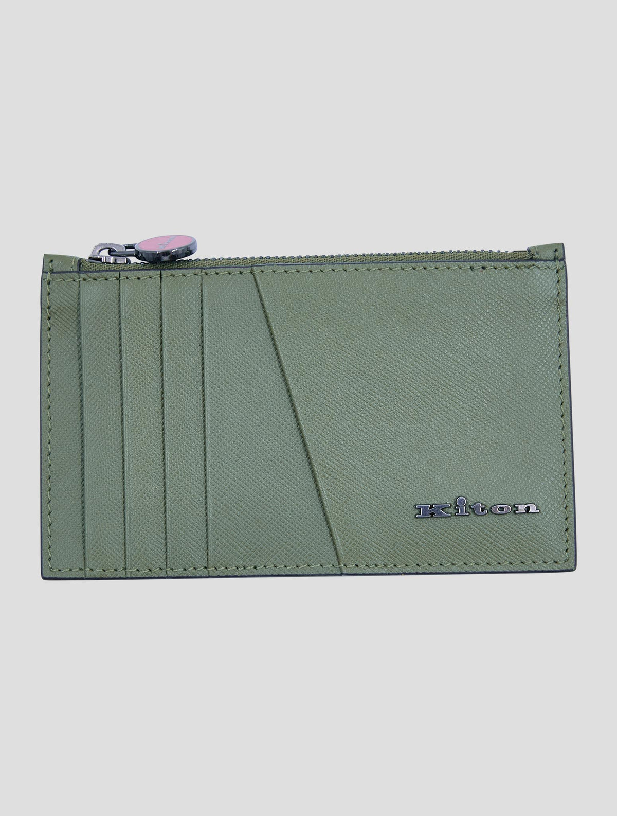 Kiton Green Leather Calf Document Holder