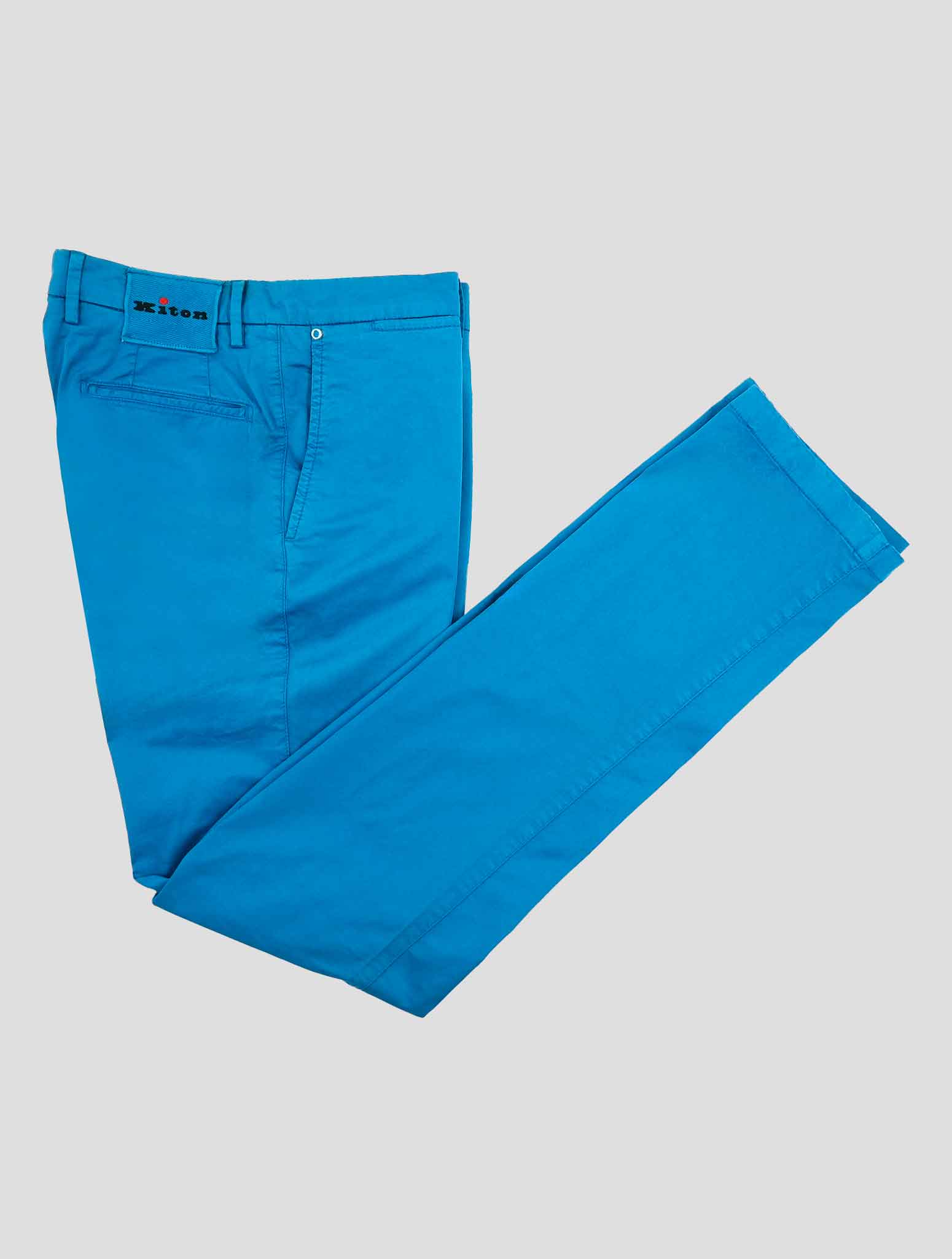 Kiton Blue Cotton Ea Pants