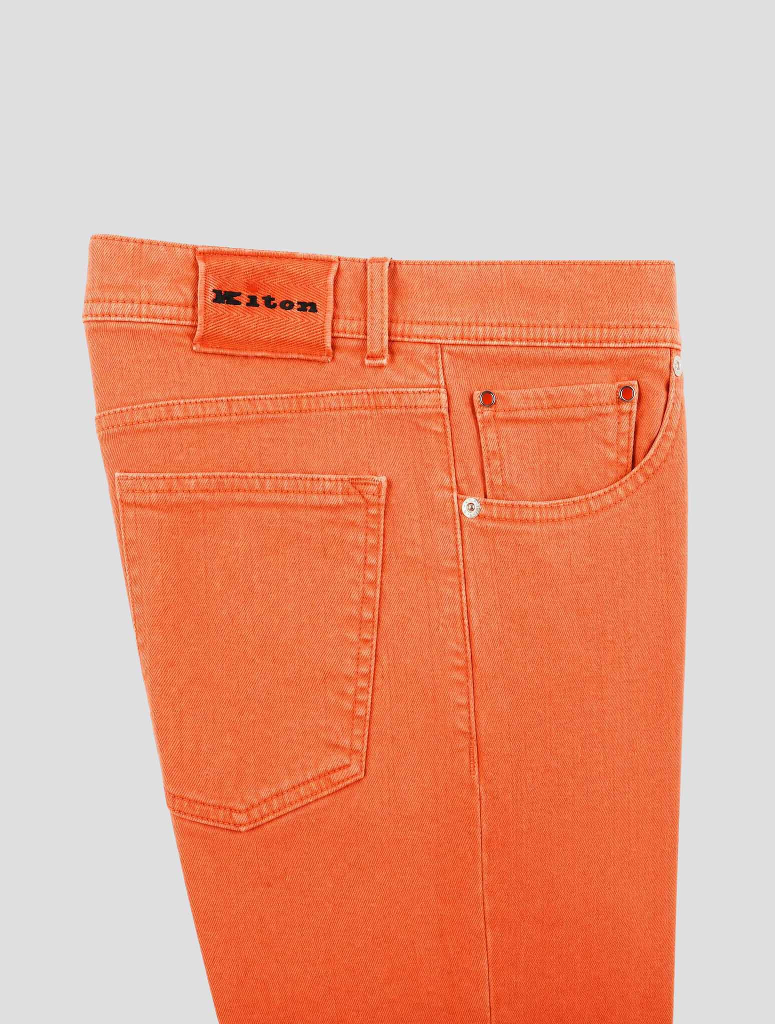 Kiton Red Cotton Ea Jeans