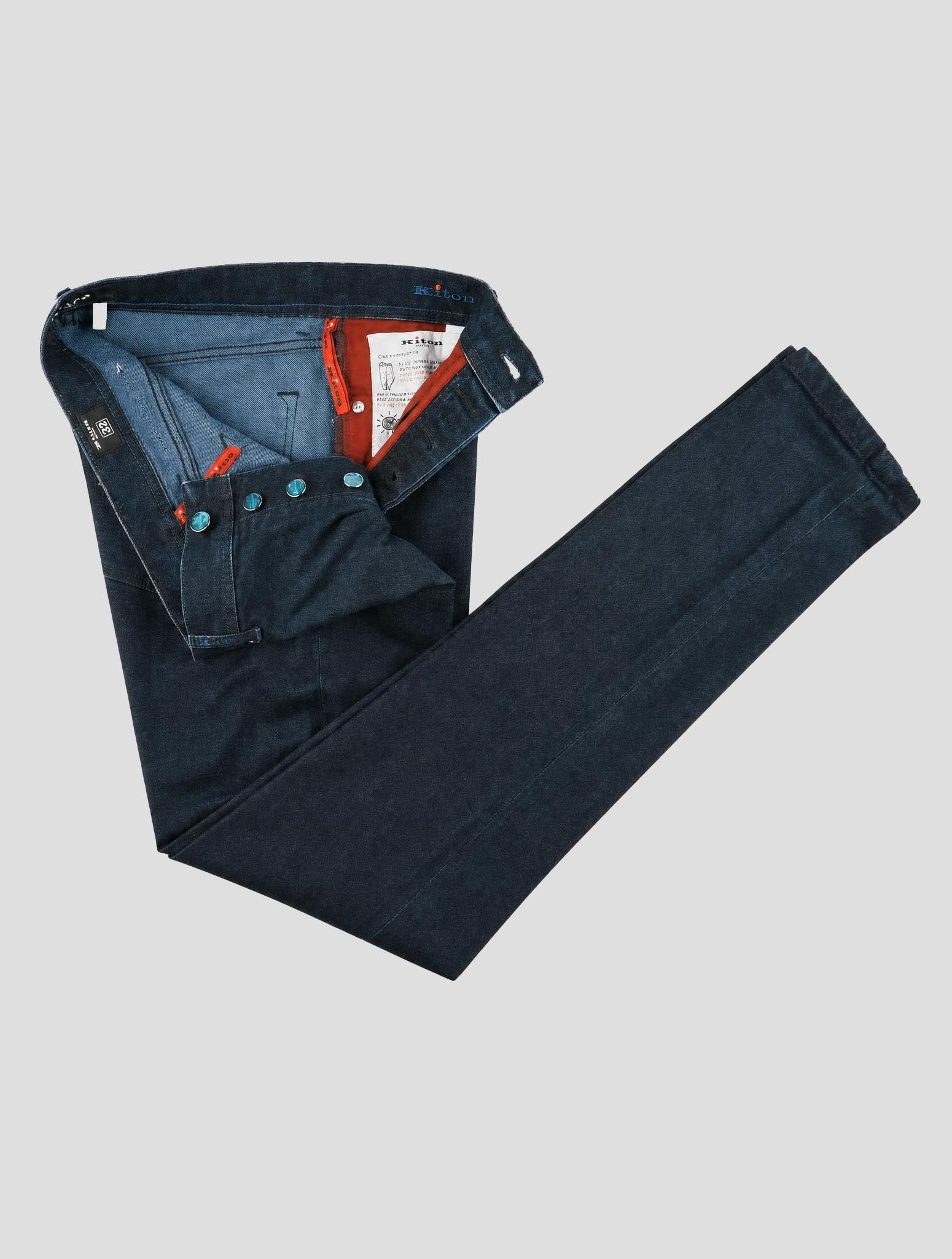 Kiton Dark Blue Cotton Ea Jeans