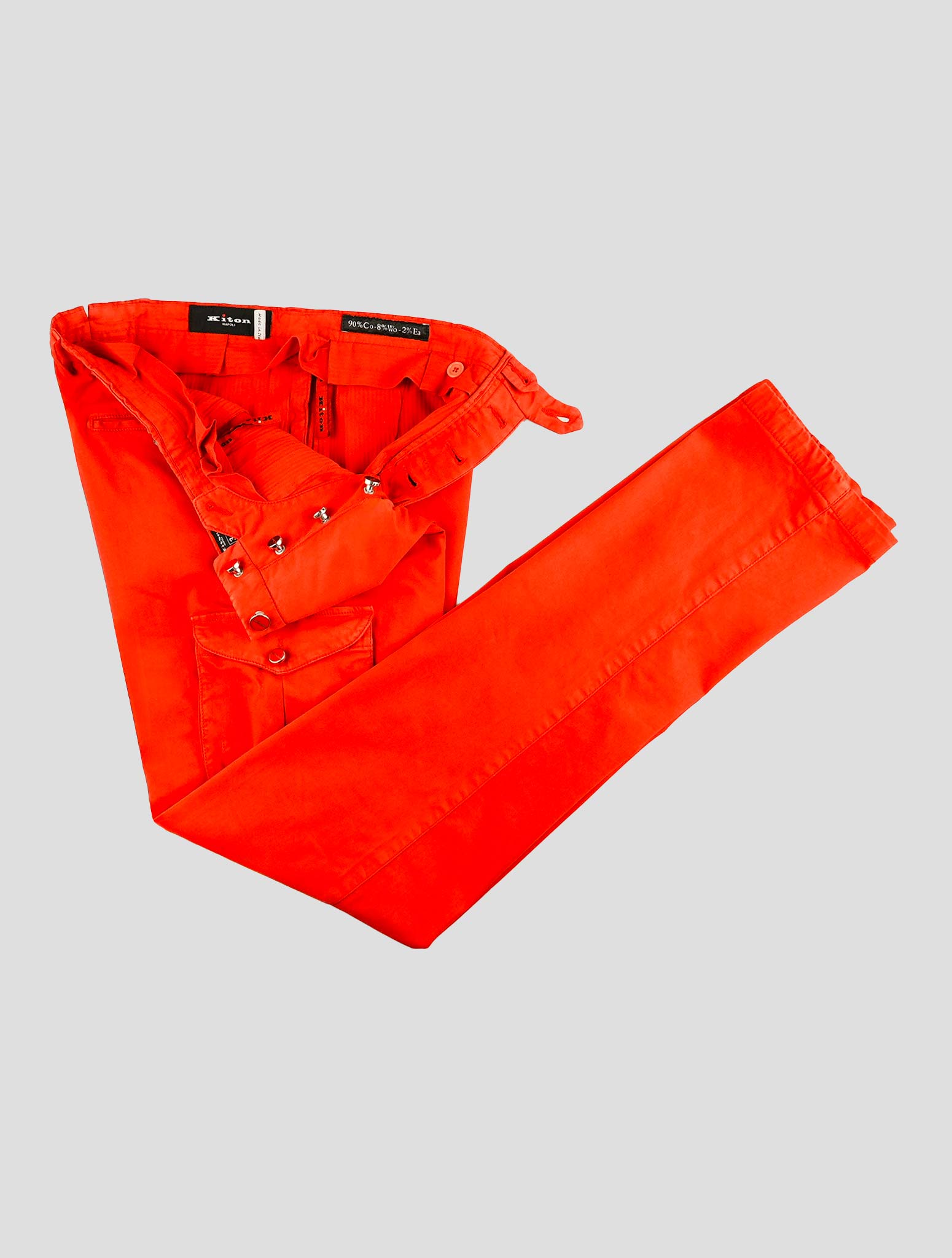 Kiton Red Cotton Ea Cargo Pants