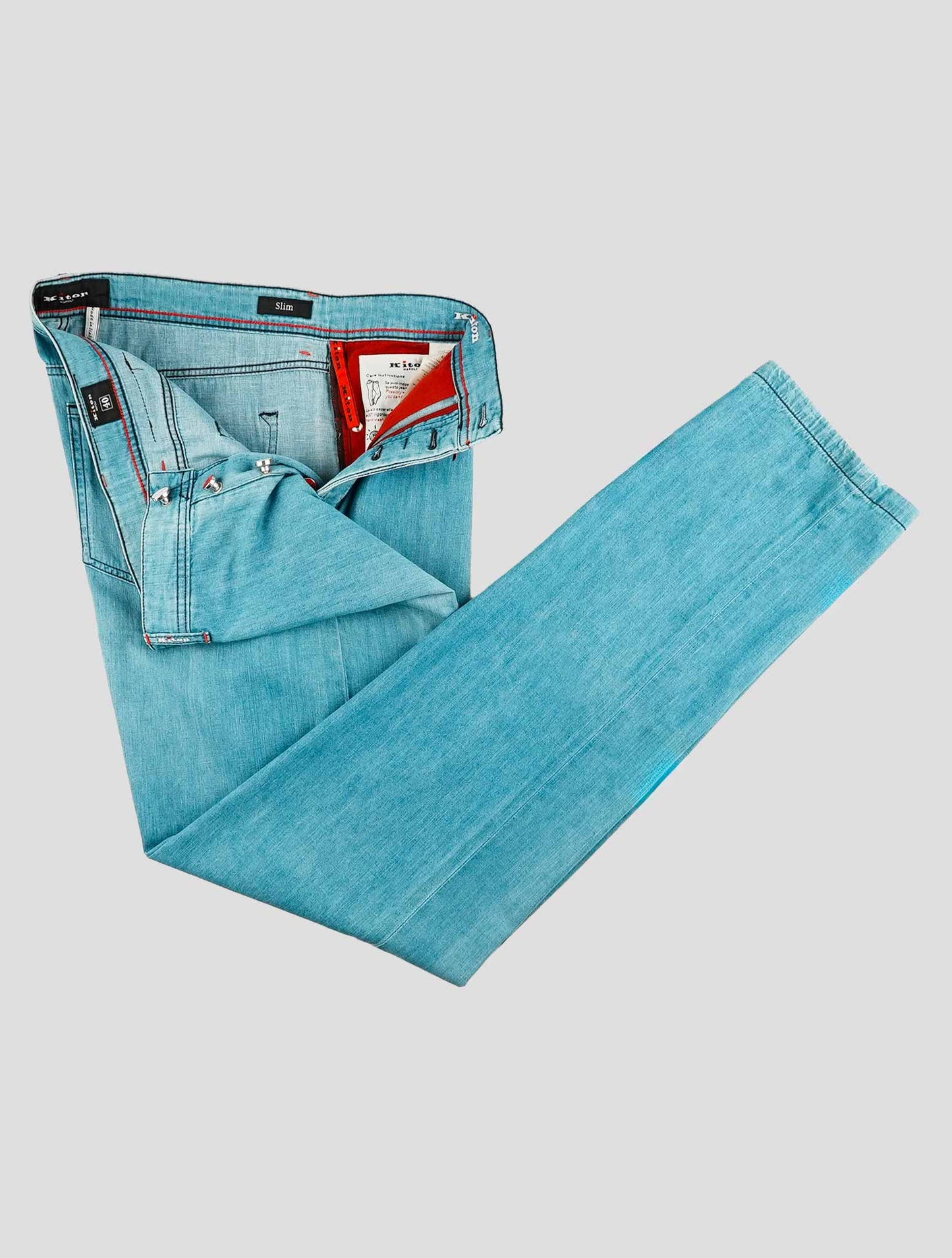 Kiton Blue Cotton Ea Jeans