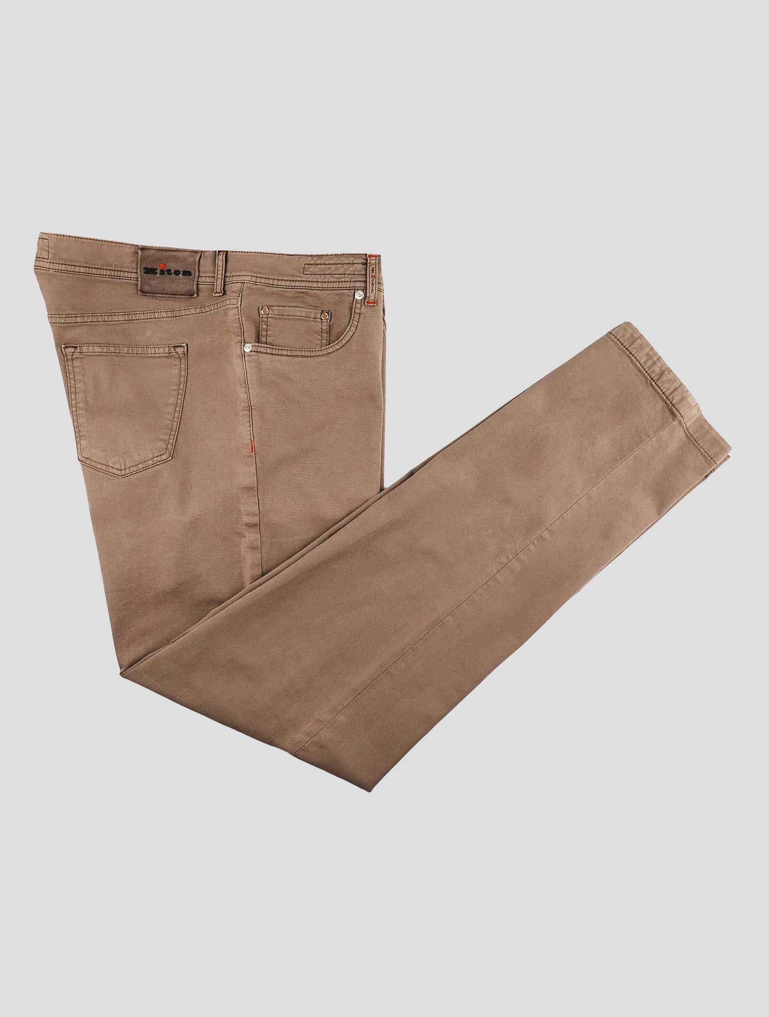 Kiton Brown Cotton Ea Jeans