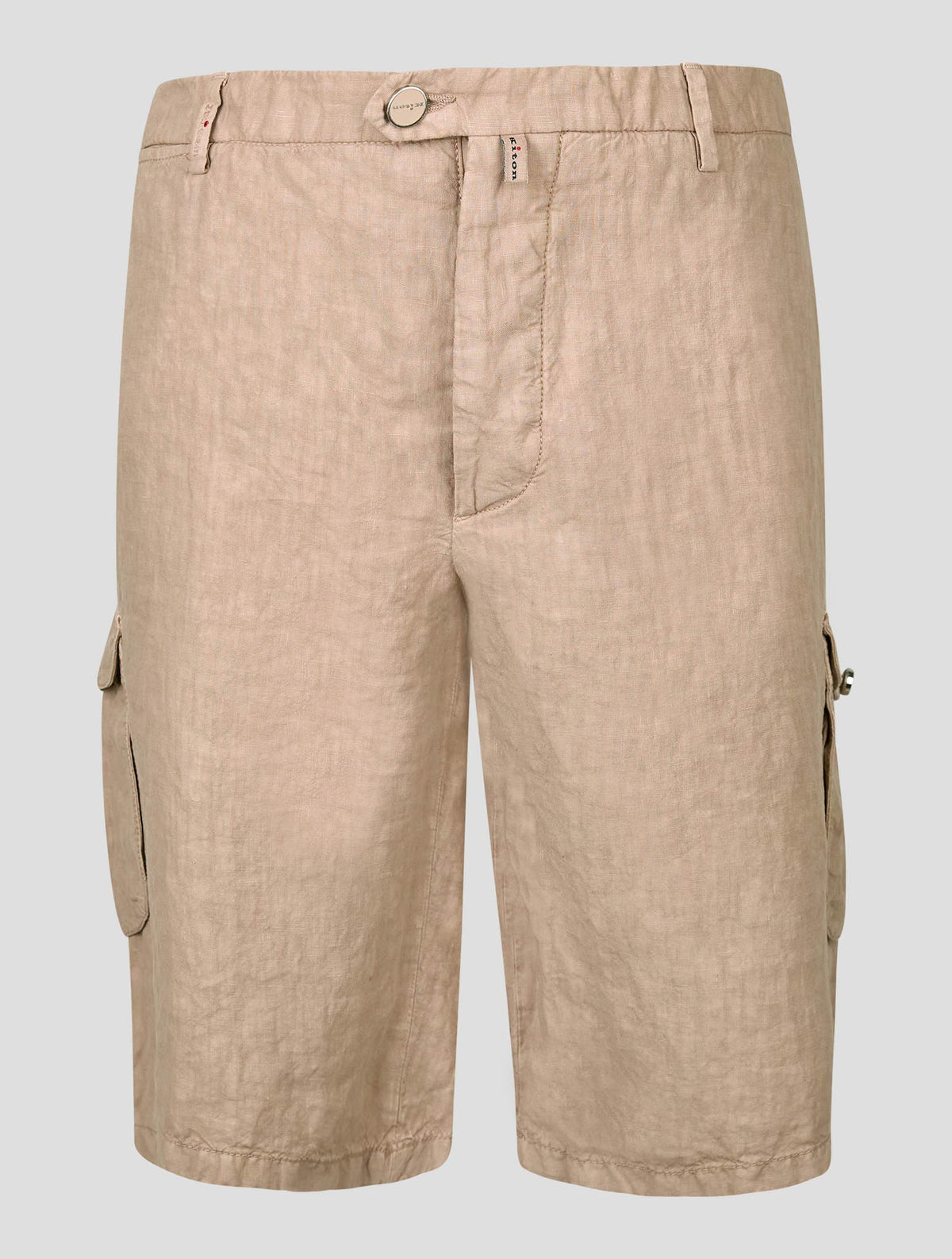 Kiton Beige Linen Cargo Short Pants