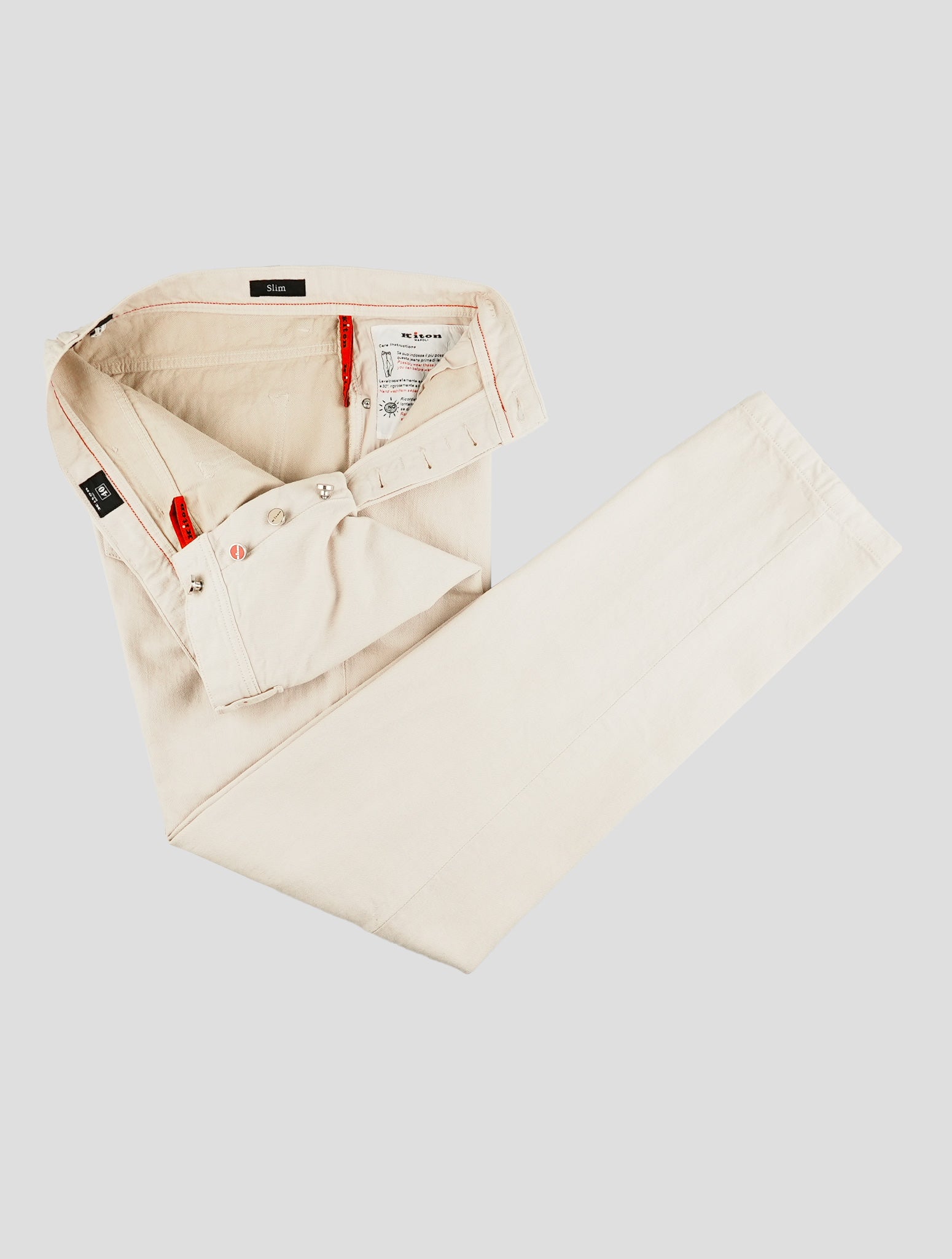 Kiton Beige Cotton Jeans