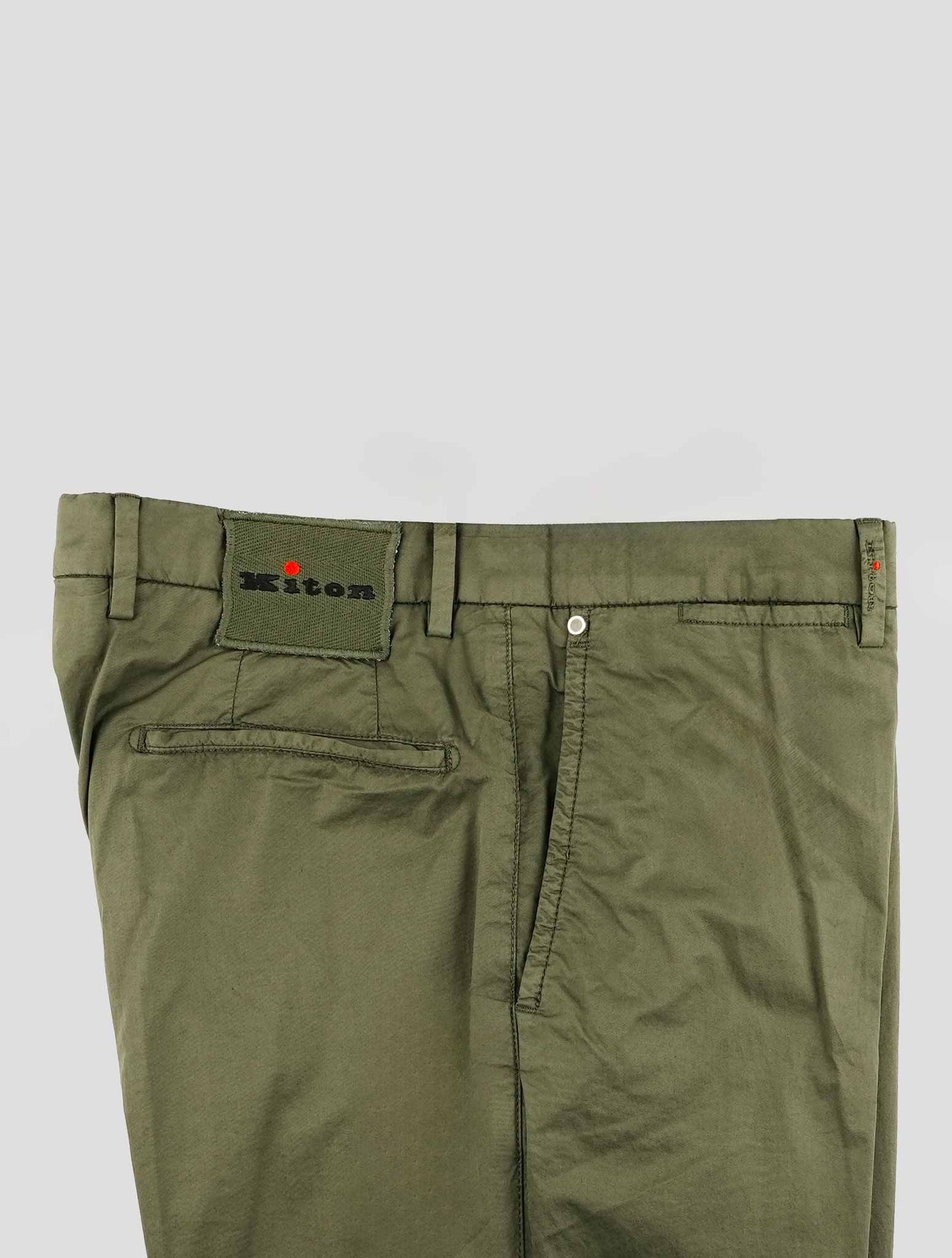Kiton Green Cotton Ea Pants