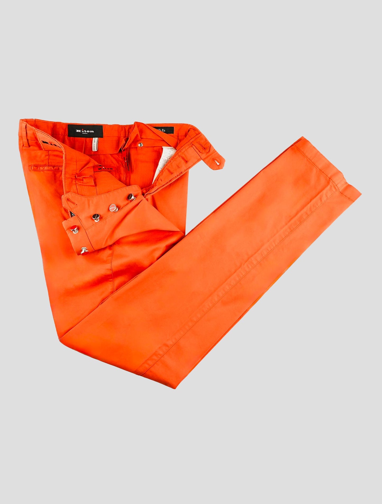 Kiton Orange Cotton Ea Pants