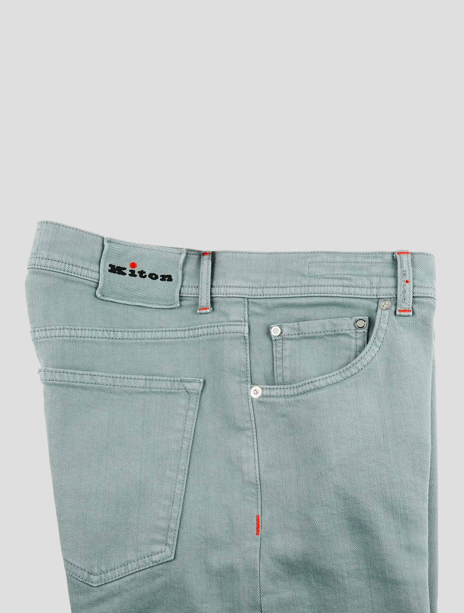 Kiton Light Blue Cotton Ea Jeans
