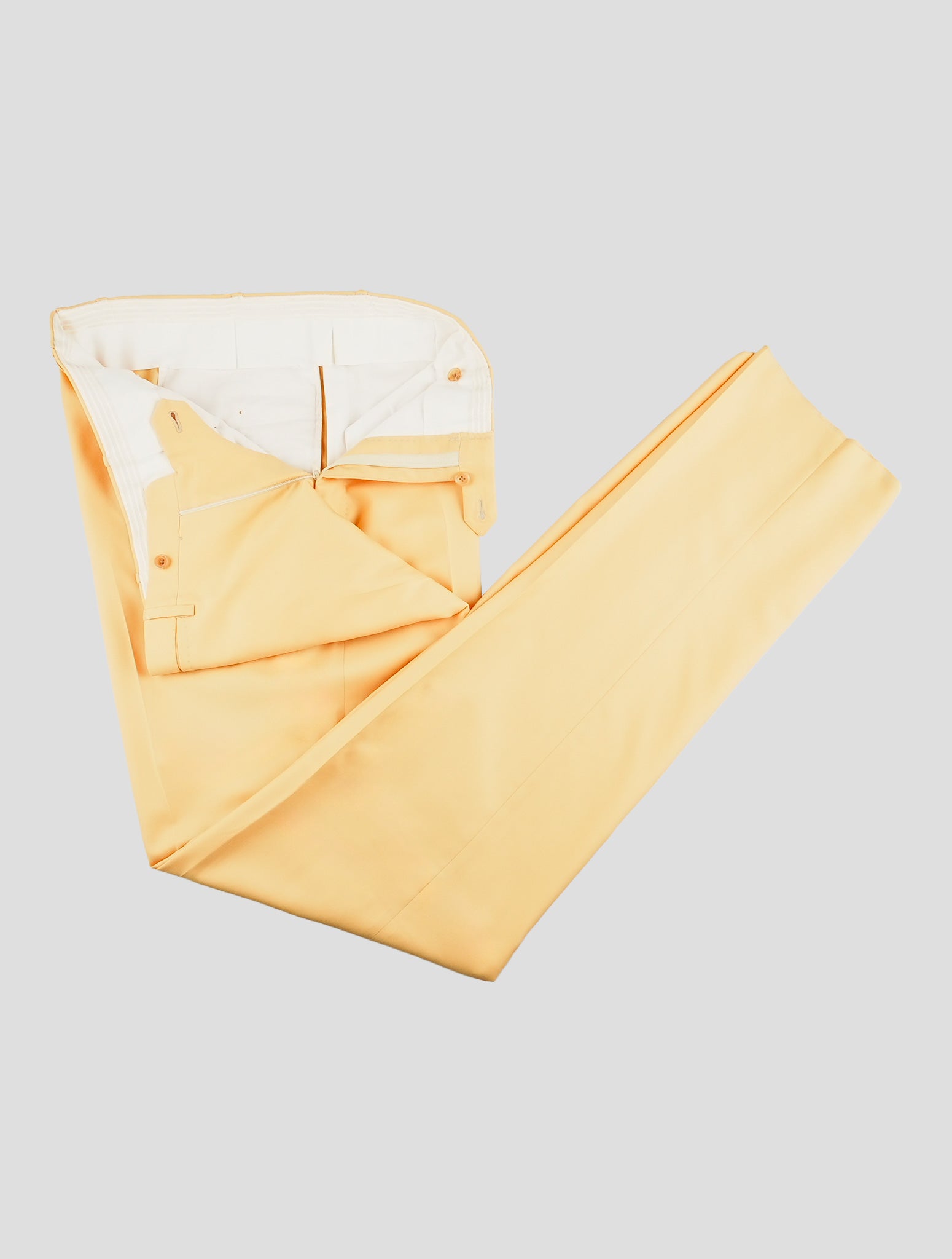 Kiton Yellow Cashmere Dress Pants