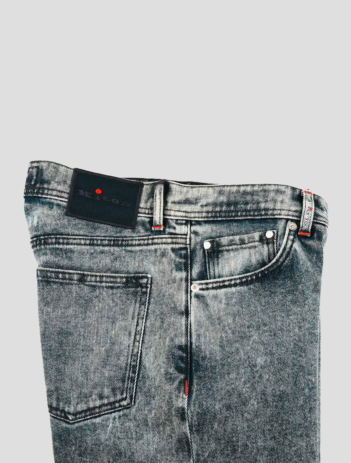 Kiton Blue Cotton Ea Jeans