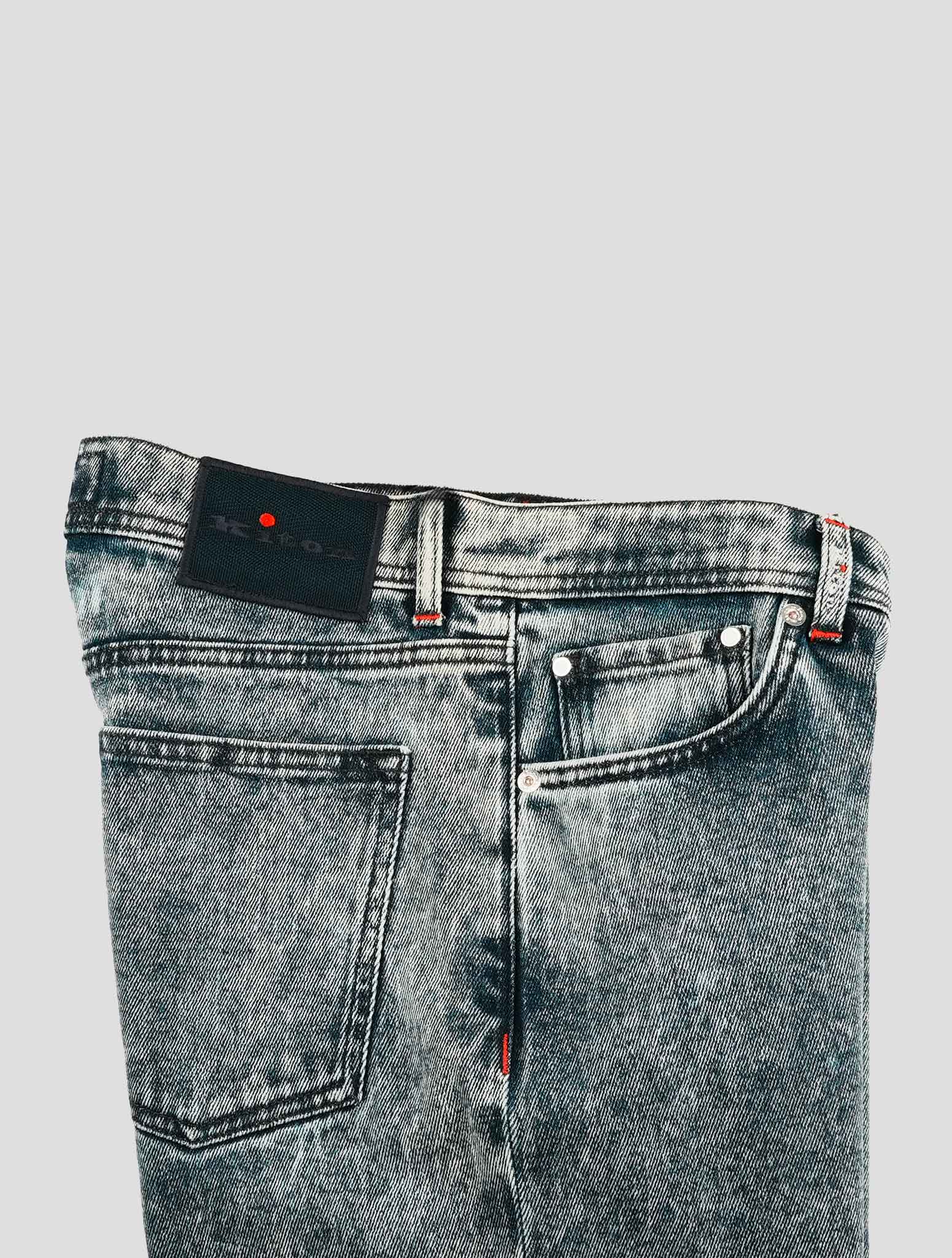 Kiton Blue Cotton Ea Jeans