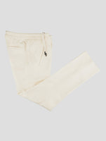 Kiton White Cashmere Cotton Pa Pants
