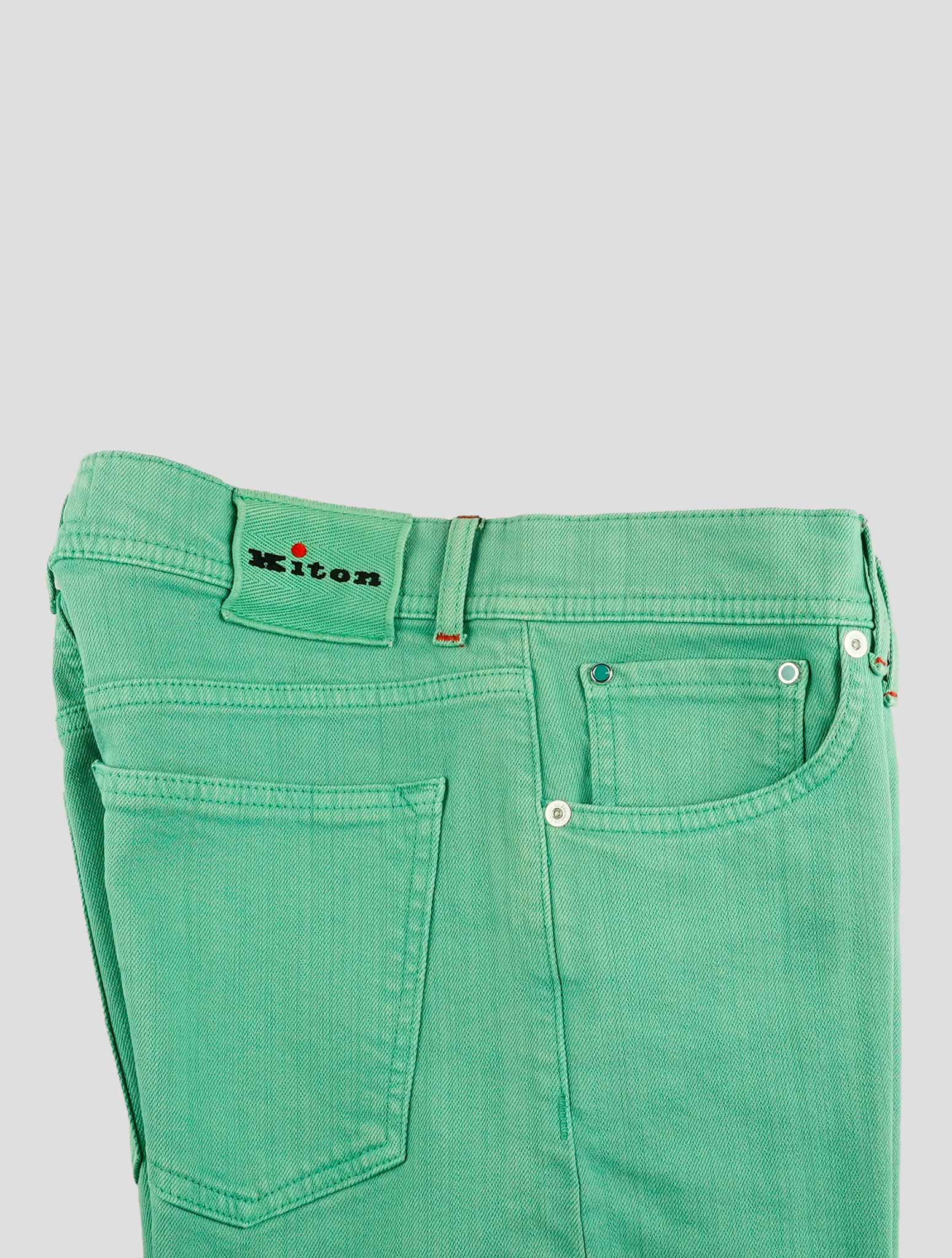 Kiton Green Cotton Ea Jeans