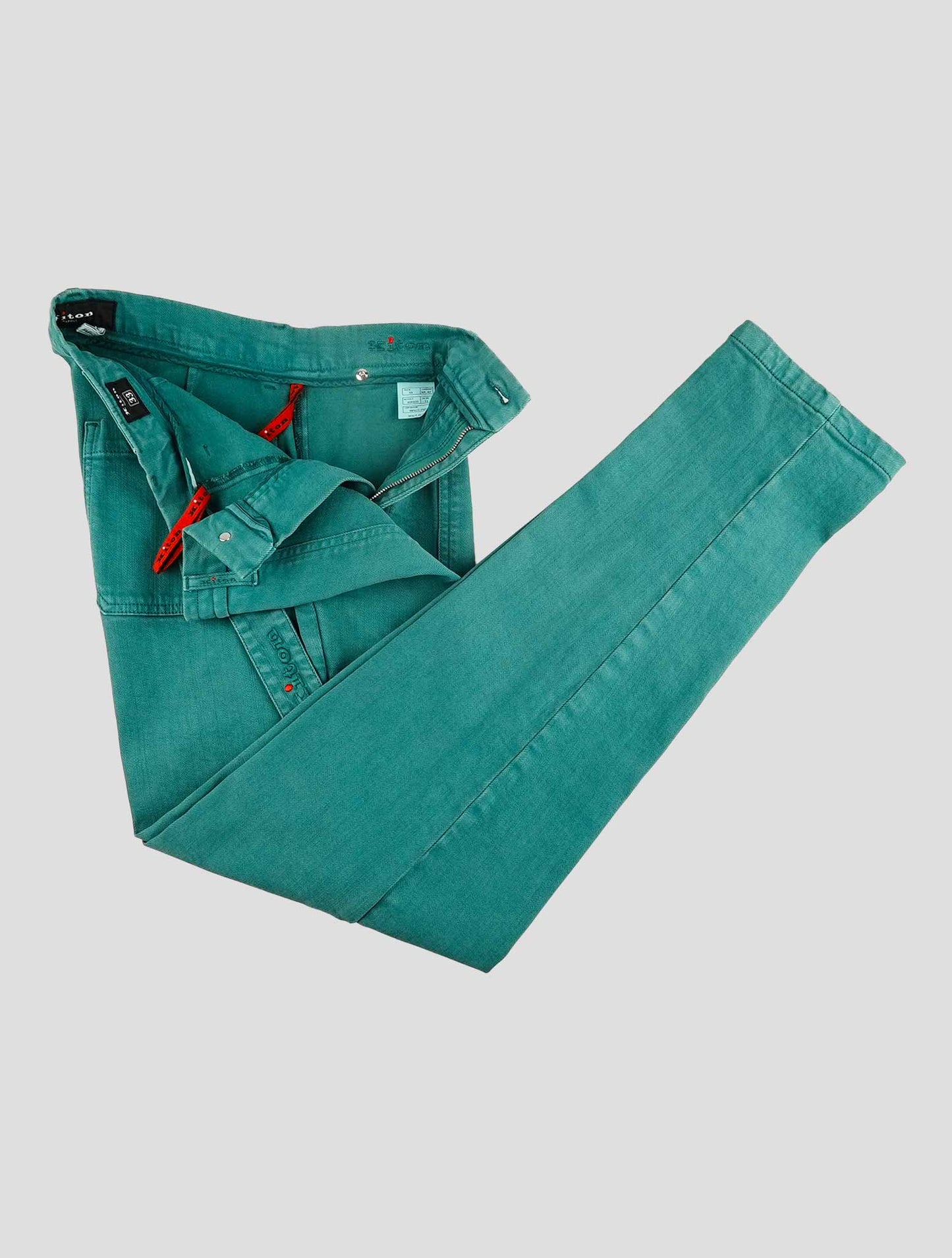 Kiton Green Cotton Ea Pants