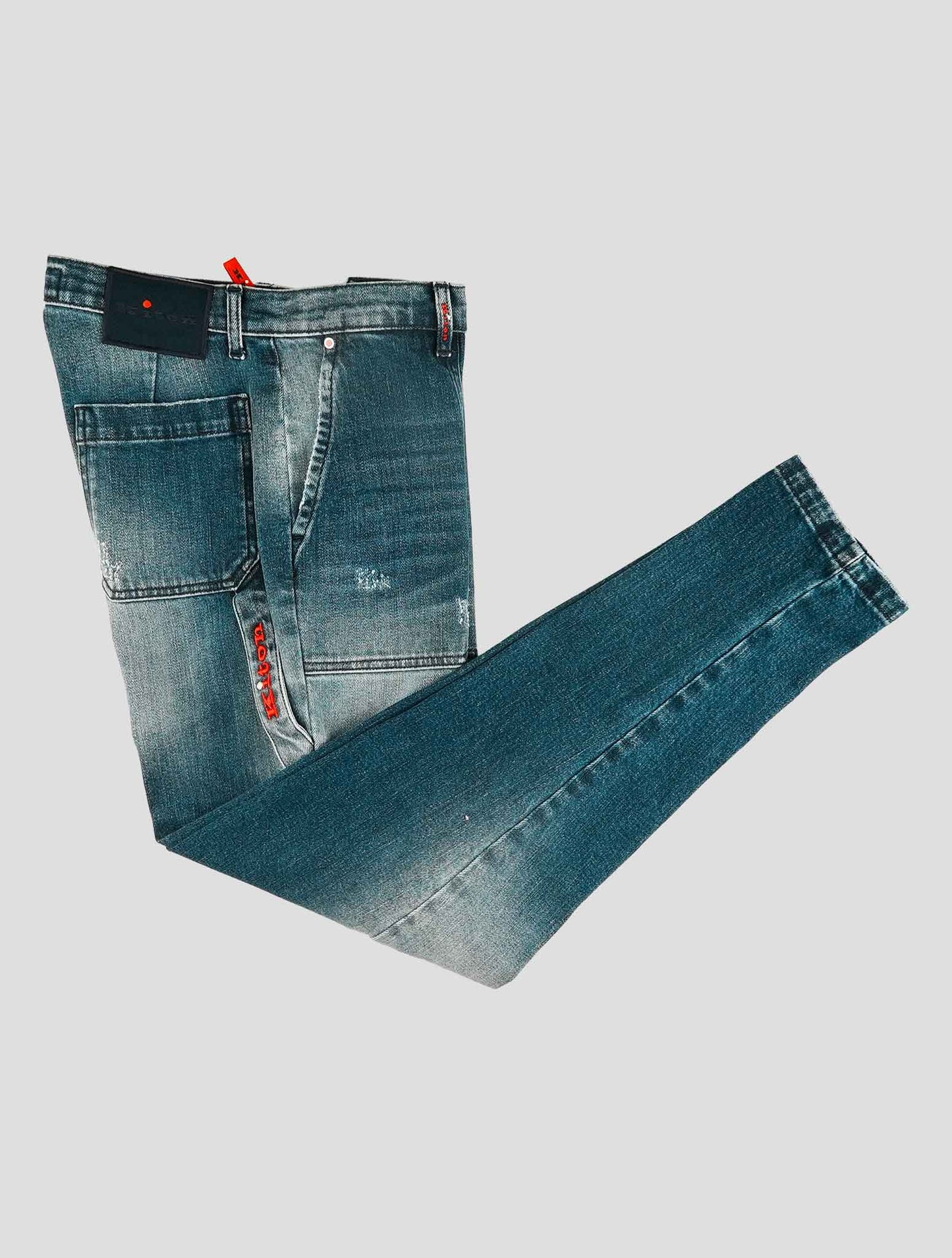 Kiton Blue Cotton Ea Jeans