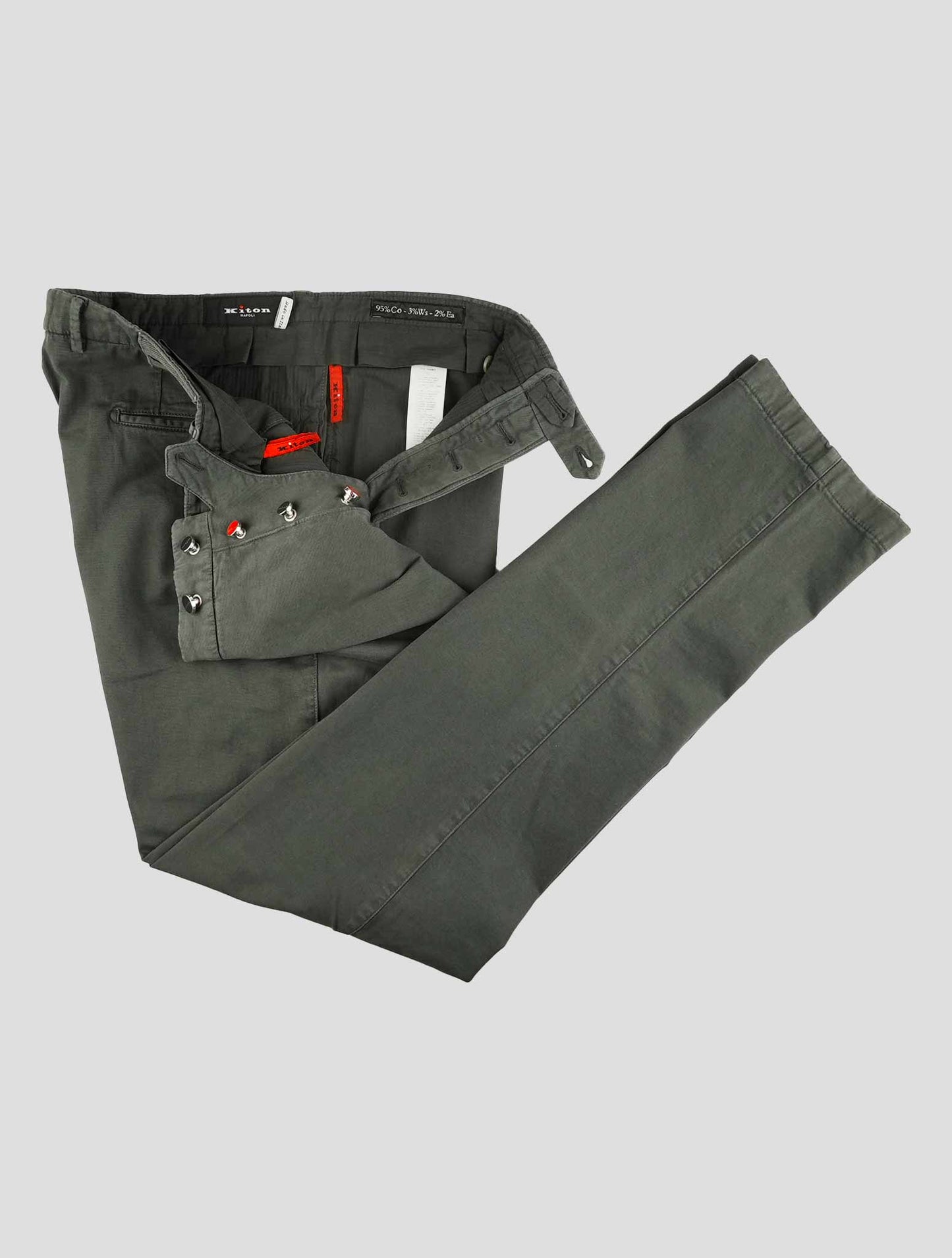 Kiton Dark Gray Cotton Cashmere Ea Pants