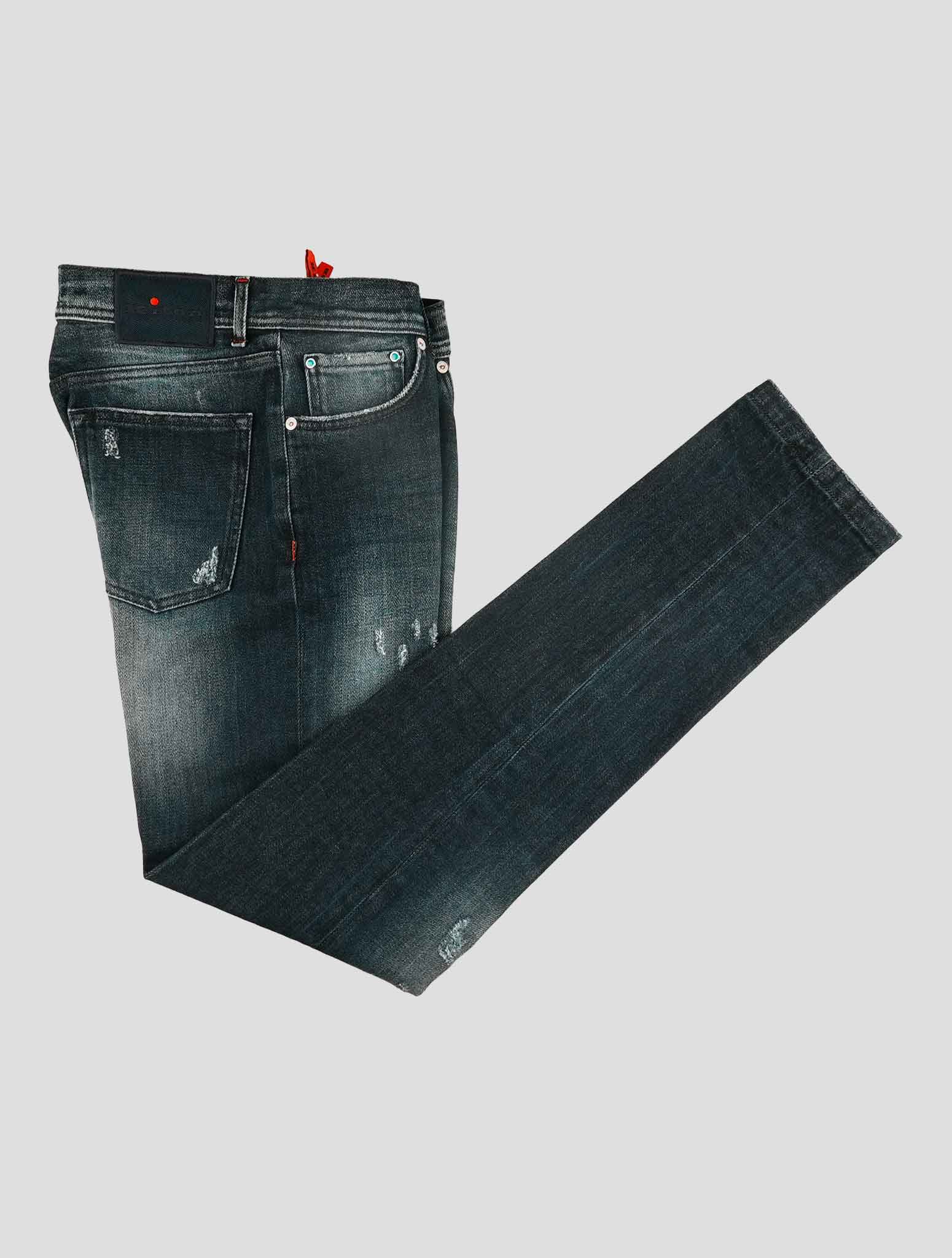 Kiton Blue Cotton Ea Jeans