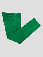 Kiton Green Cotton Ea Velvet Pants