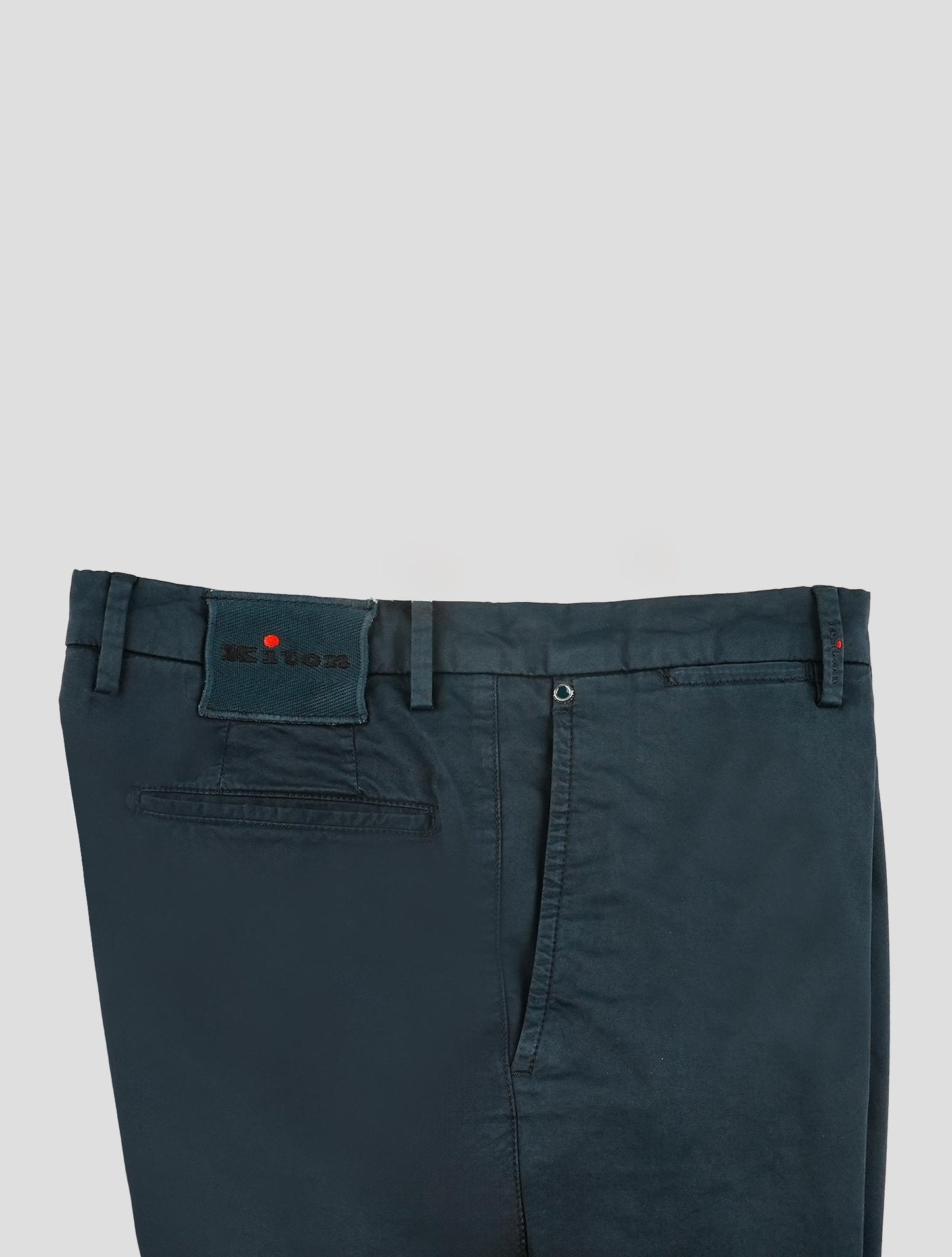 Kiton Blue Cotton Ea Pants