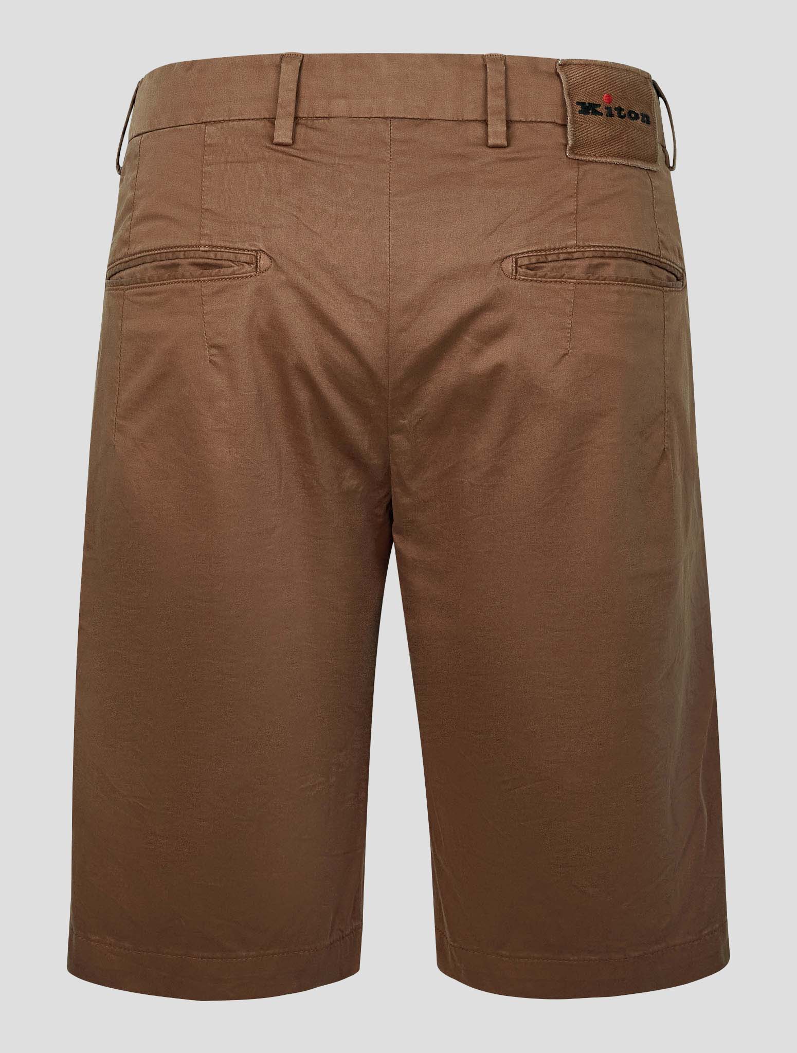 Kiton Brown Cotton Ea Short Pants