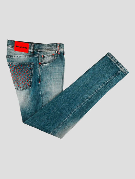 Kiton Blue Cotton Ea Limited Edition 04 of 04 Jeans