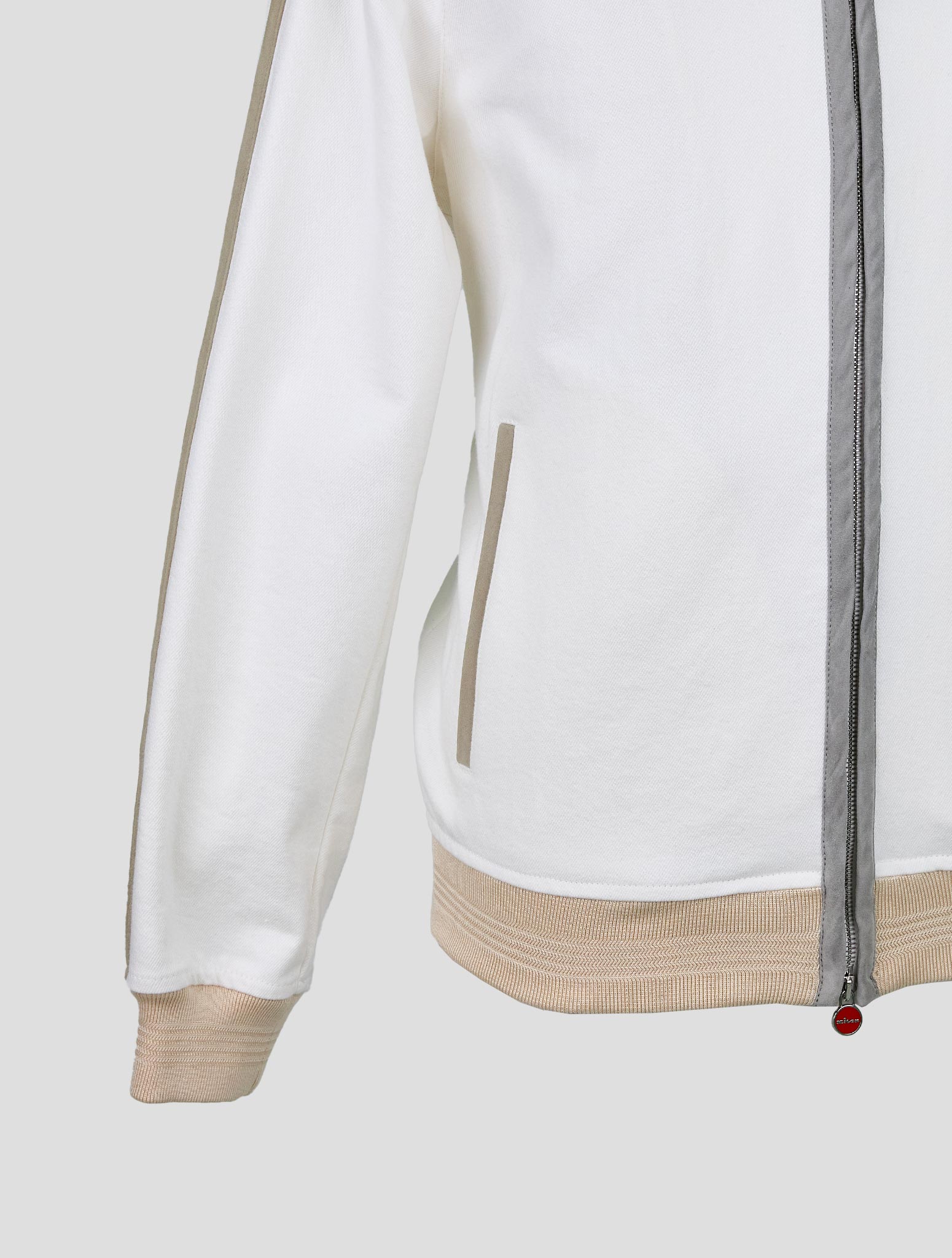 Kiton White Cotton Ea Coat