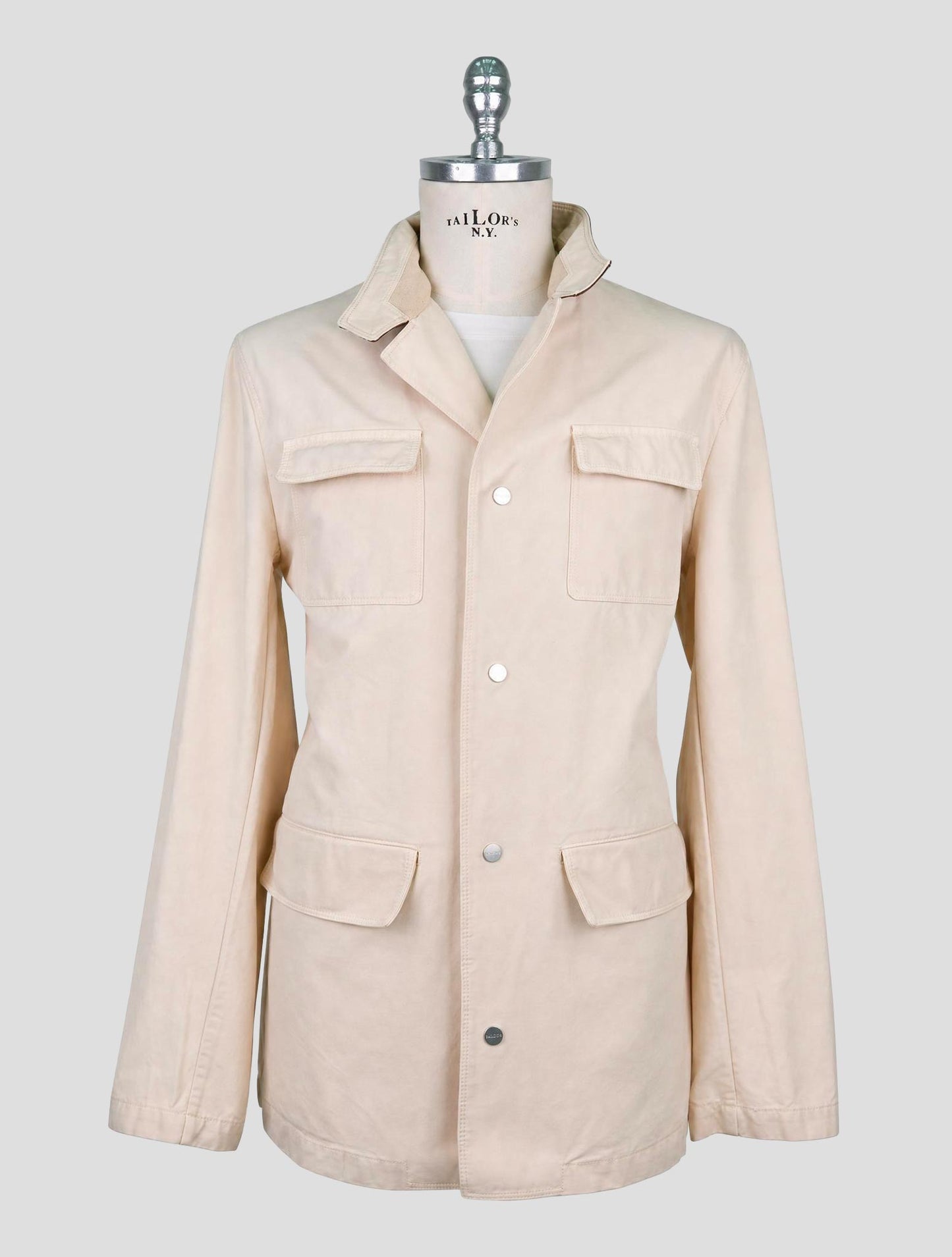 Kiton Beige Cotton Coat
