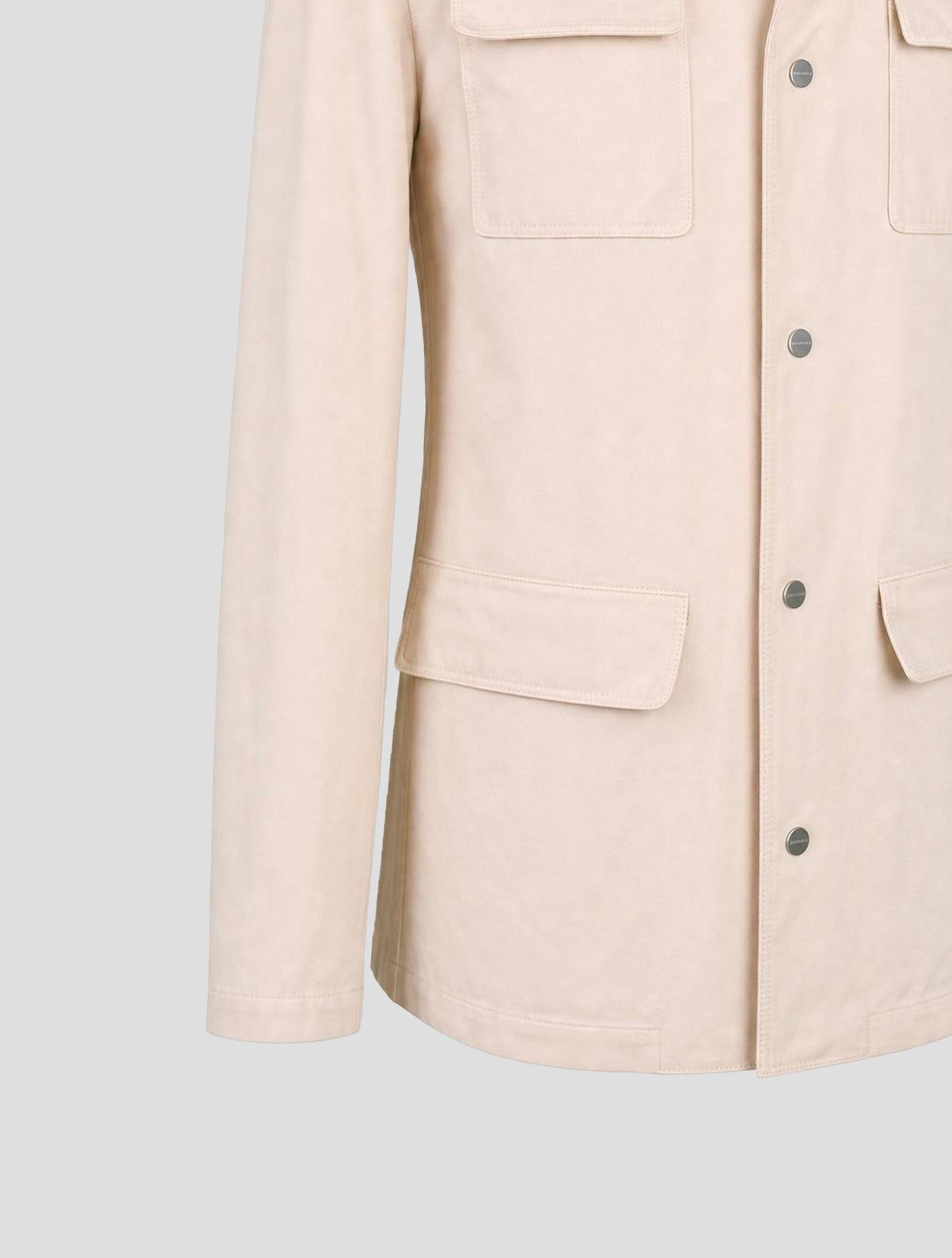 Kiton Beige Cotton Coat