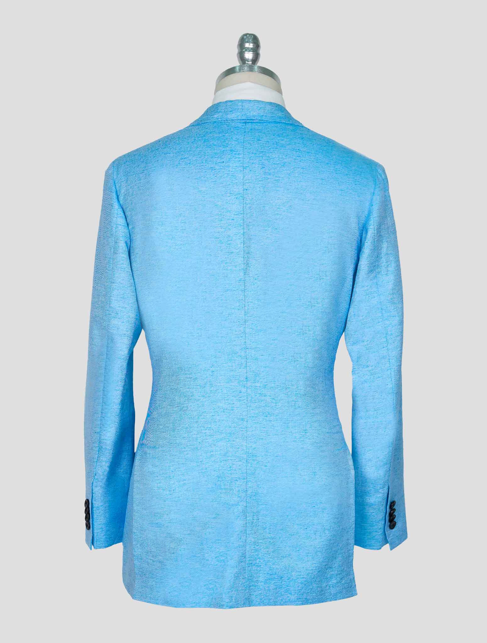 Kiton Light Blue Cotton Linen Blazer
