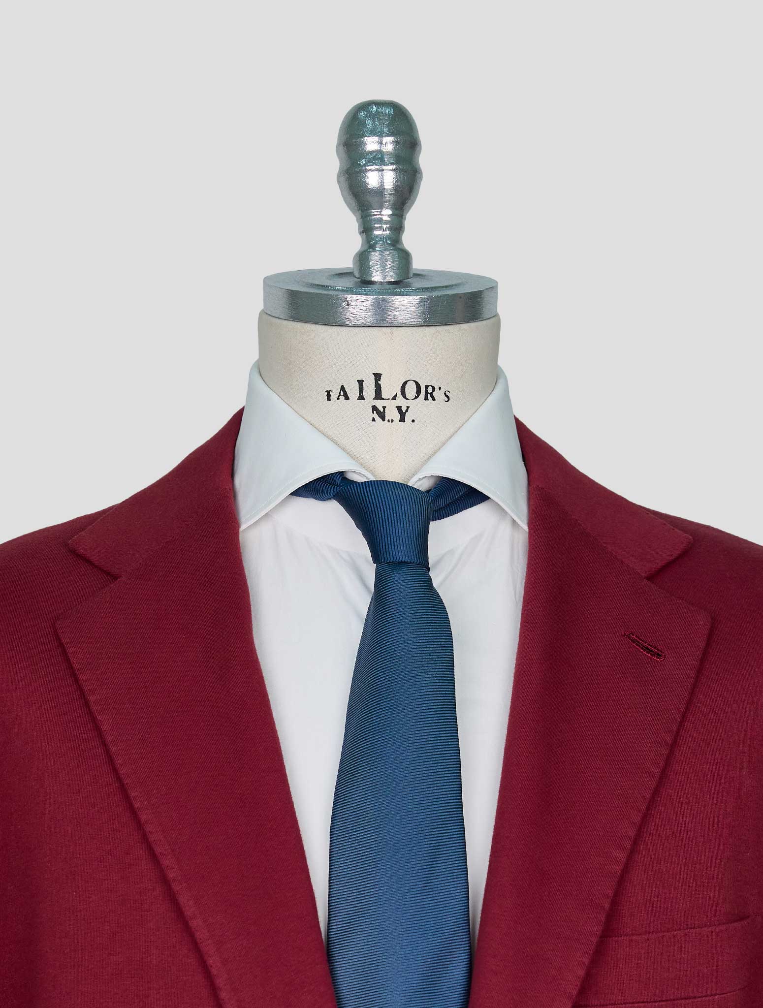 Kiton Burgundy Cotton Ea Blazer