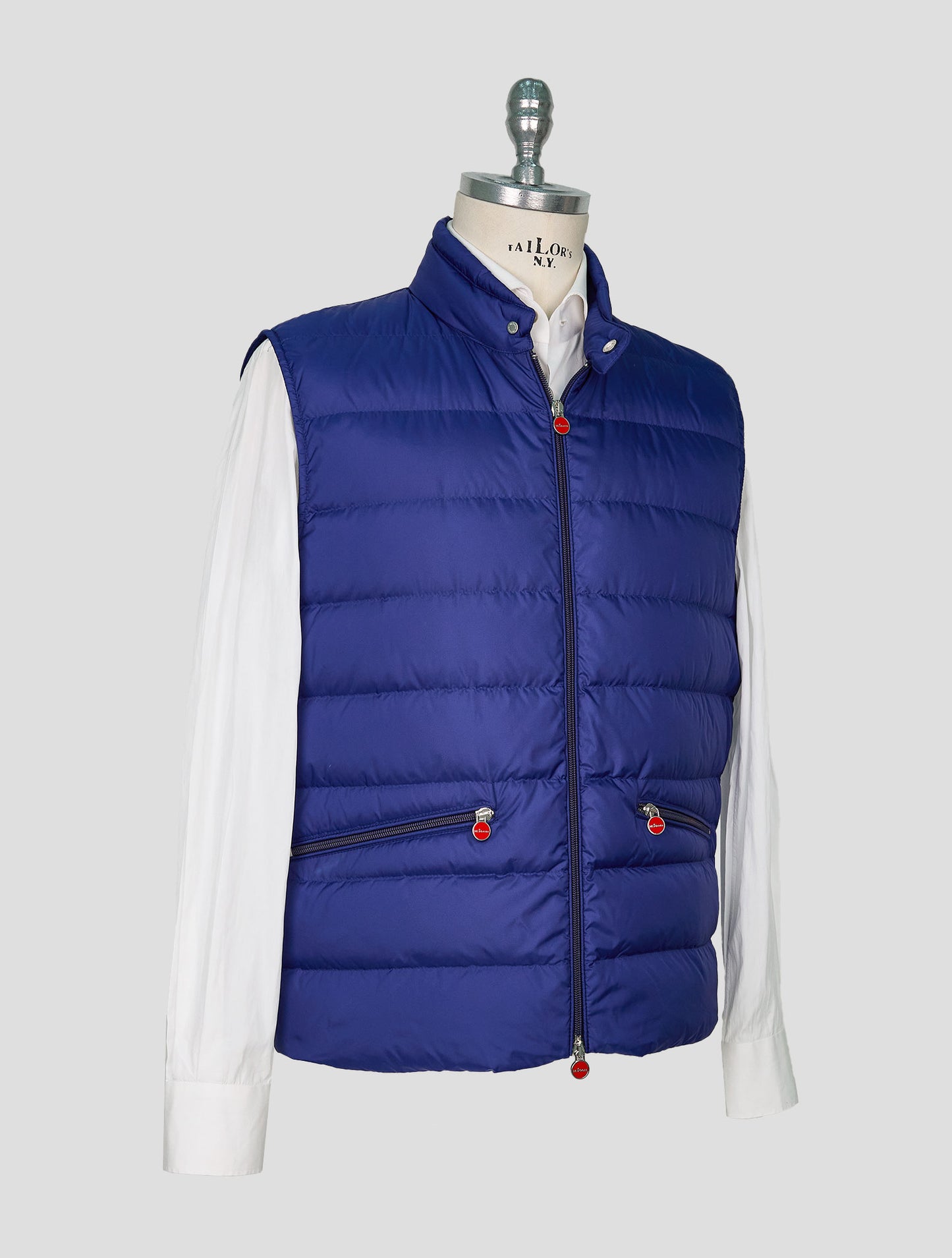 Kiton Blue Pa Gilet Coat