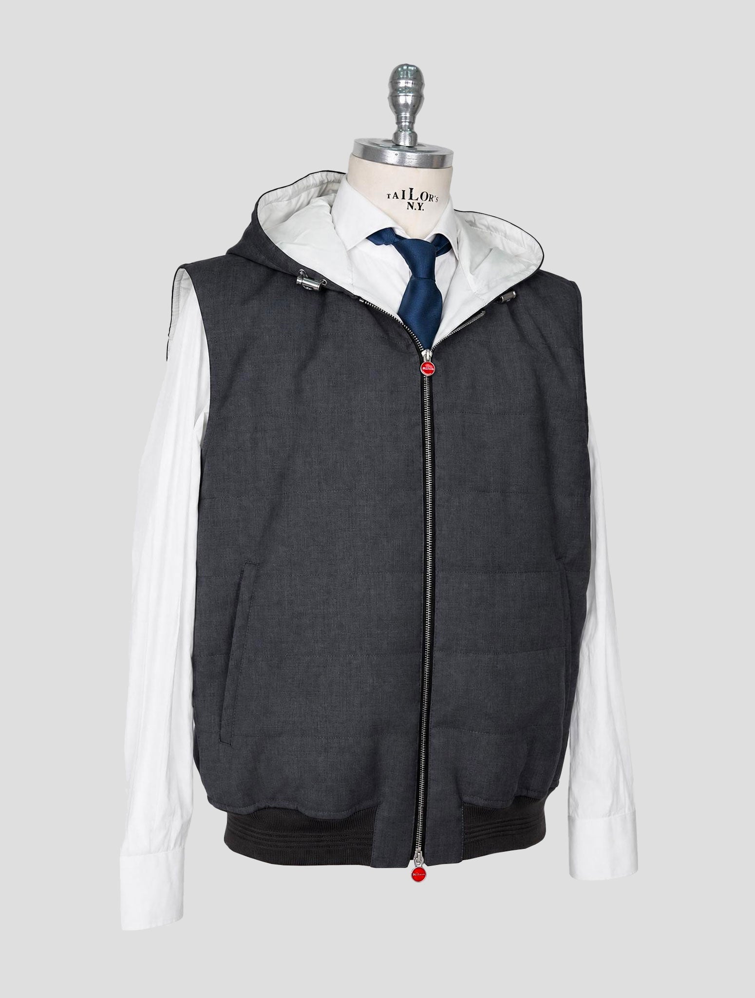 Kiton Gray Cashmere Coat Gilet