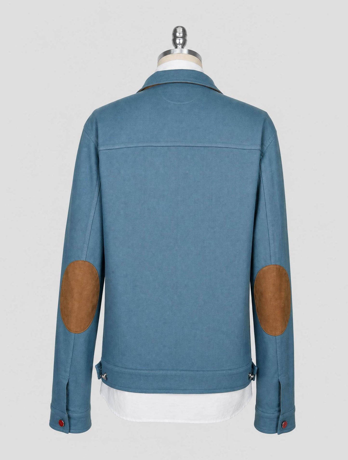 Kiton Light Blue Cotton Ea Coat
