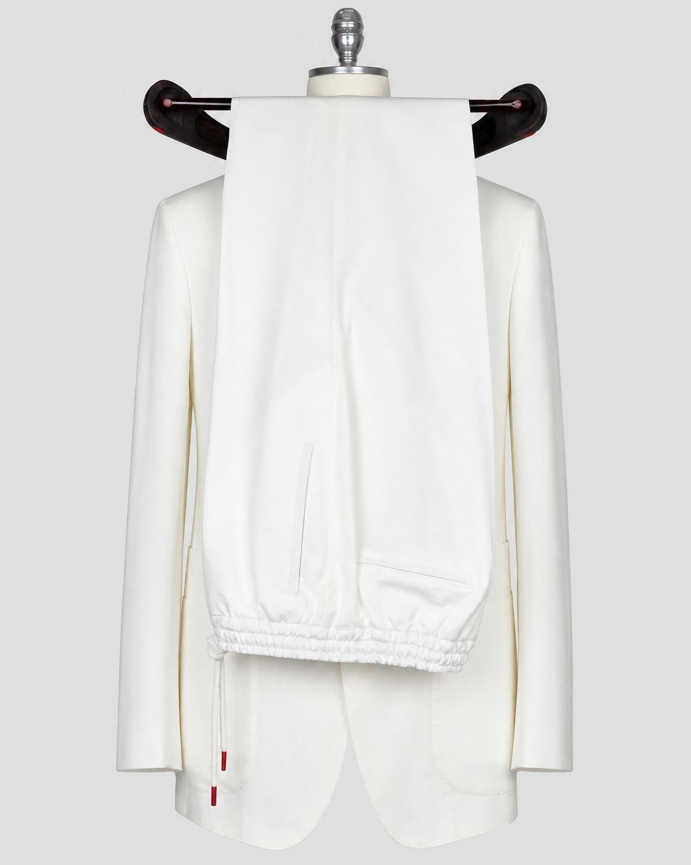 Kiton White Lyocell Viscose Silk Suit