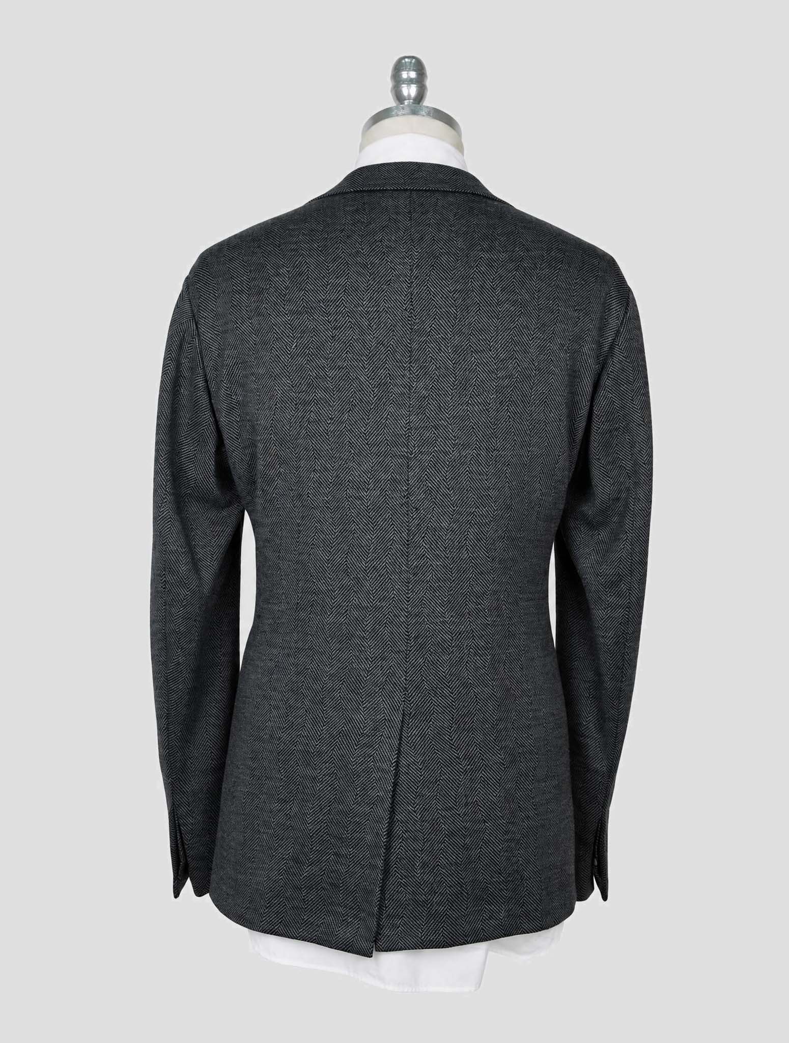 Kiton Knt Gray Wool Cashmere Pl Suit