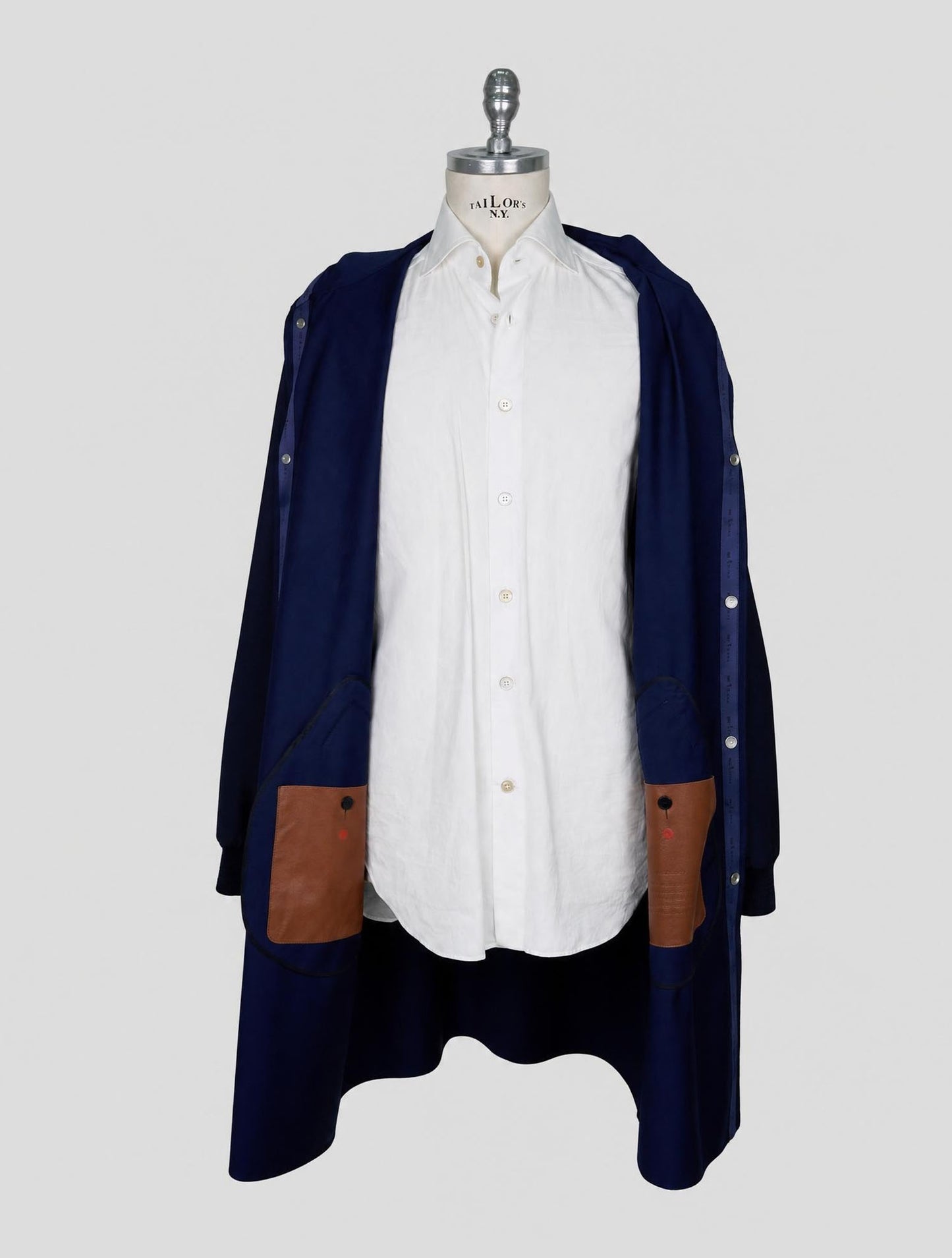 Kiton Blue Pa Wool Ea Silk Coat