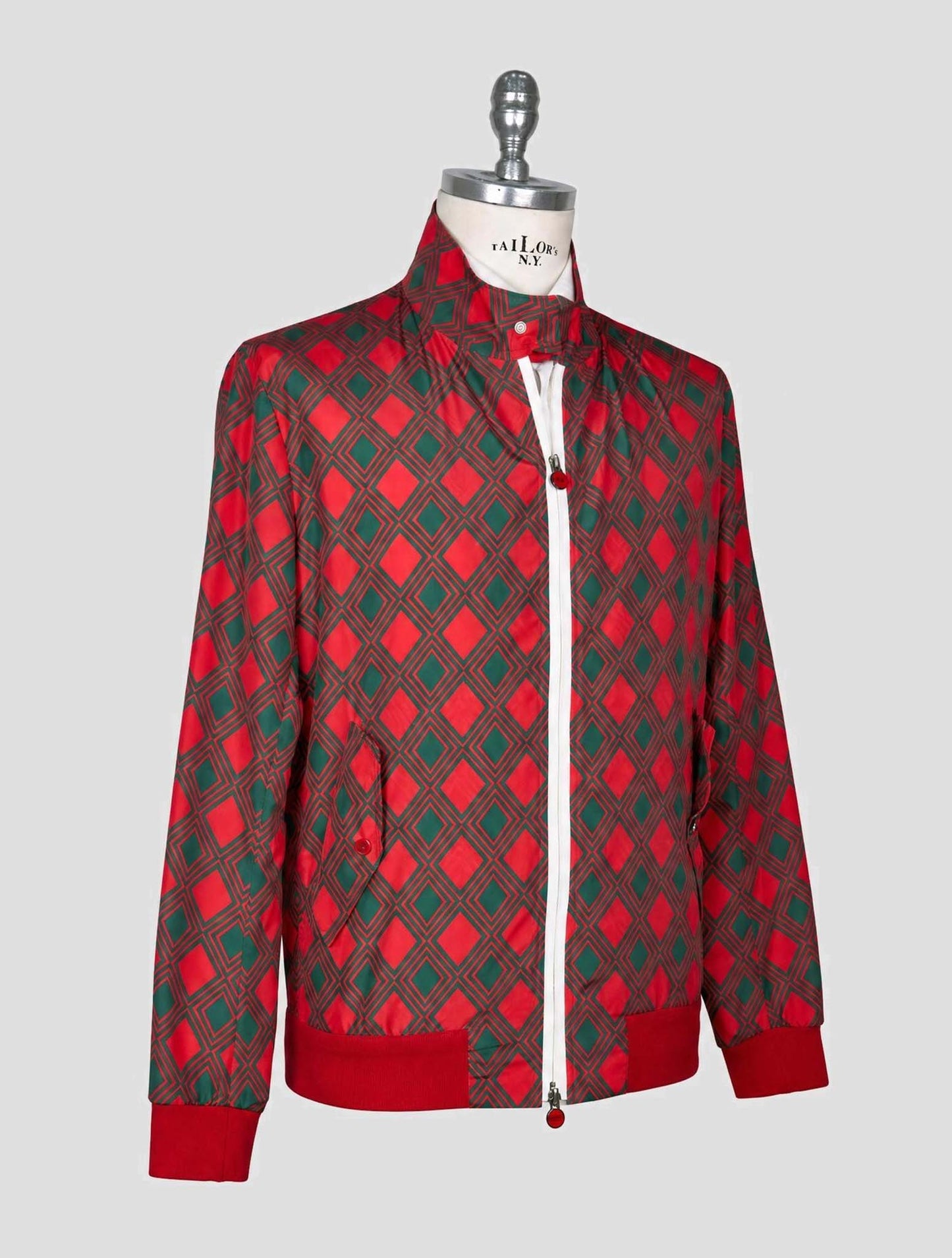 Kiton Red Green Pl Coat